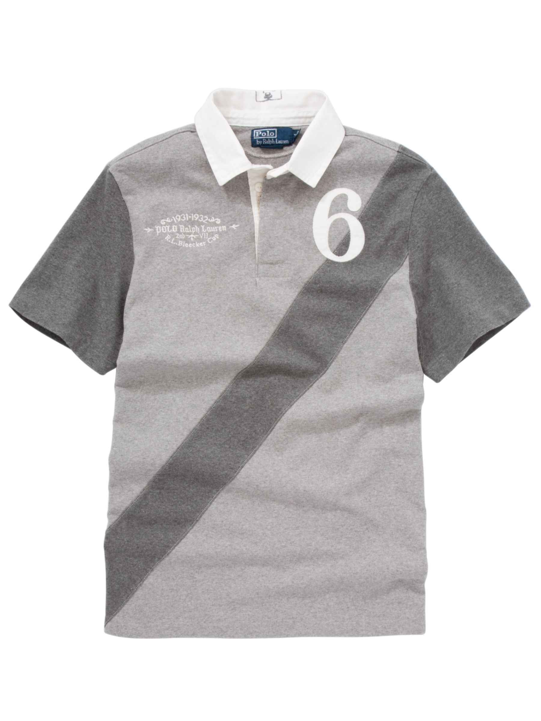 Polo Ralph Lauren Short Sleeve Rugby Shirt, Grey