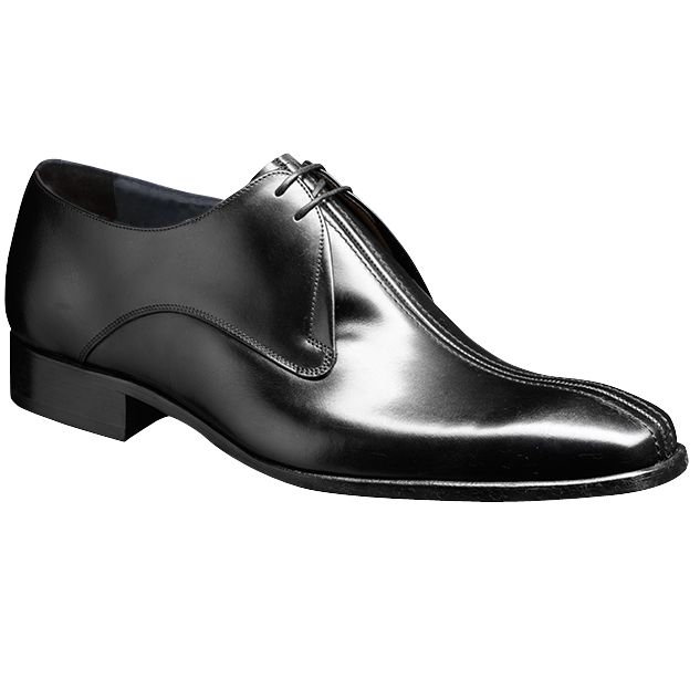 Barker Chris Calf Leather Shoes, Black at John Lewis