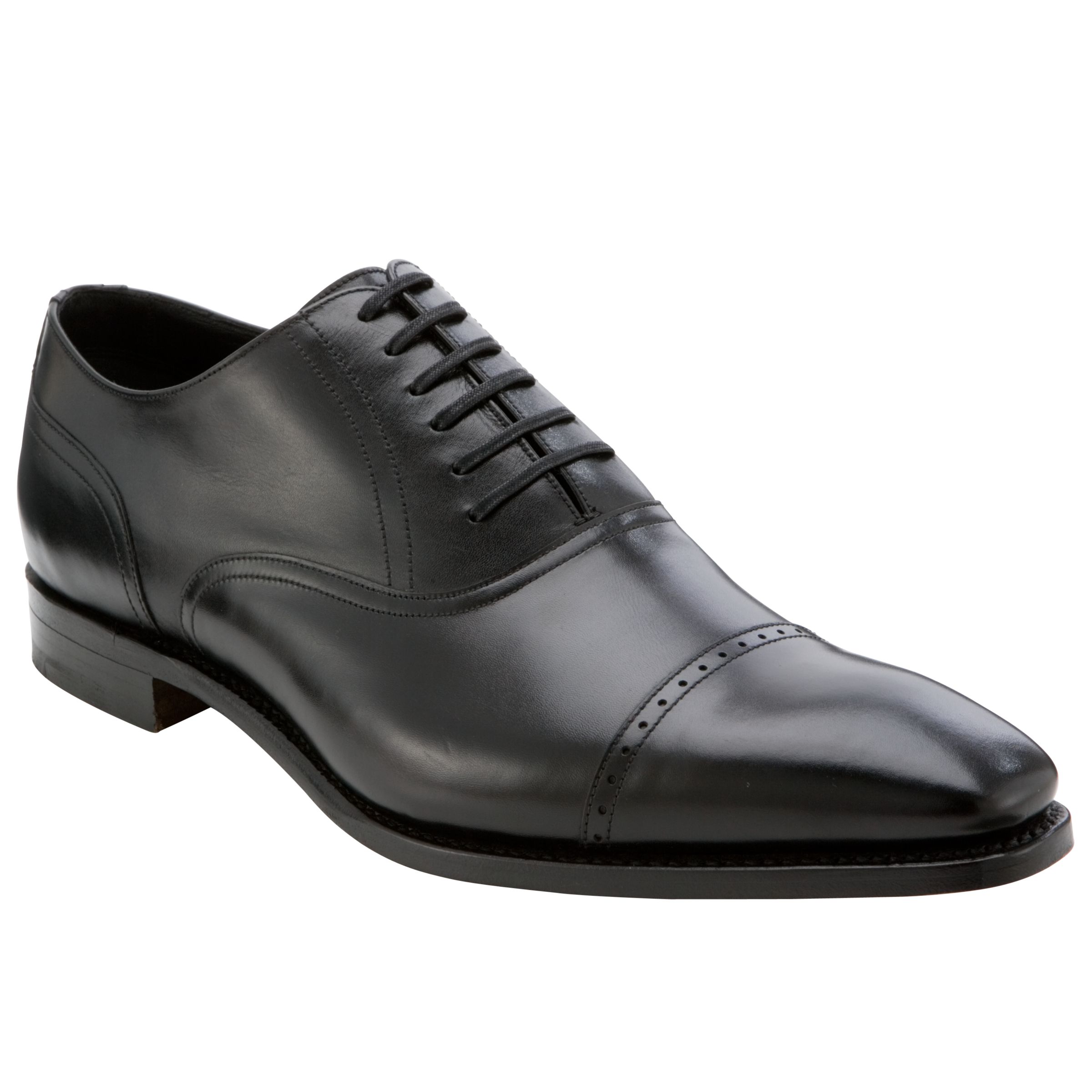 Barker Chopin Calf Leather Shoes, Black at John Lewis