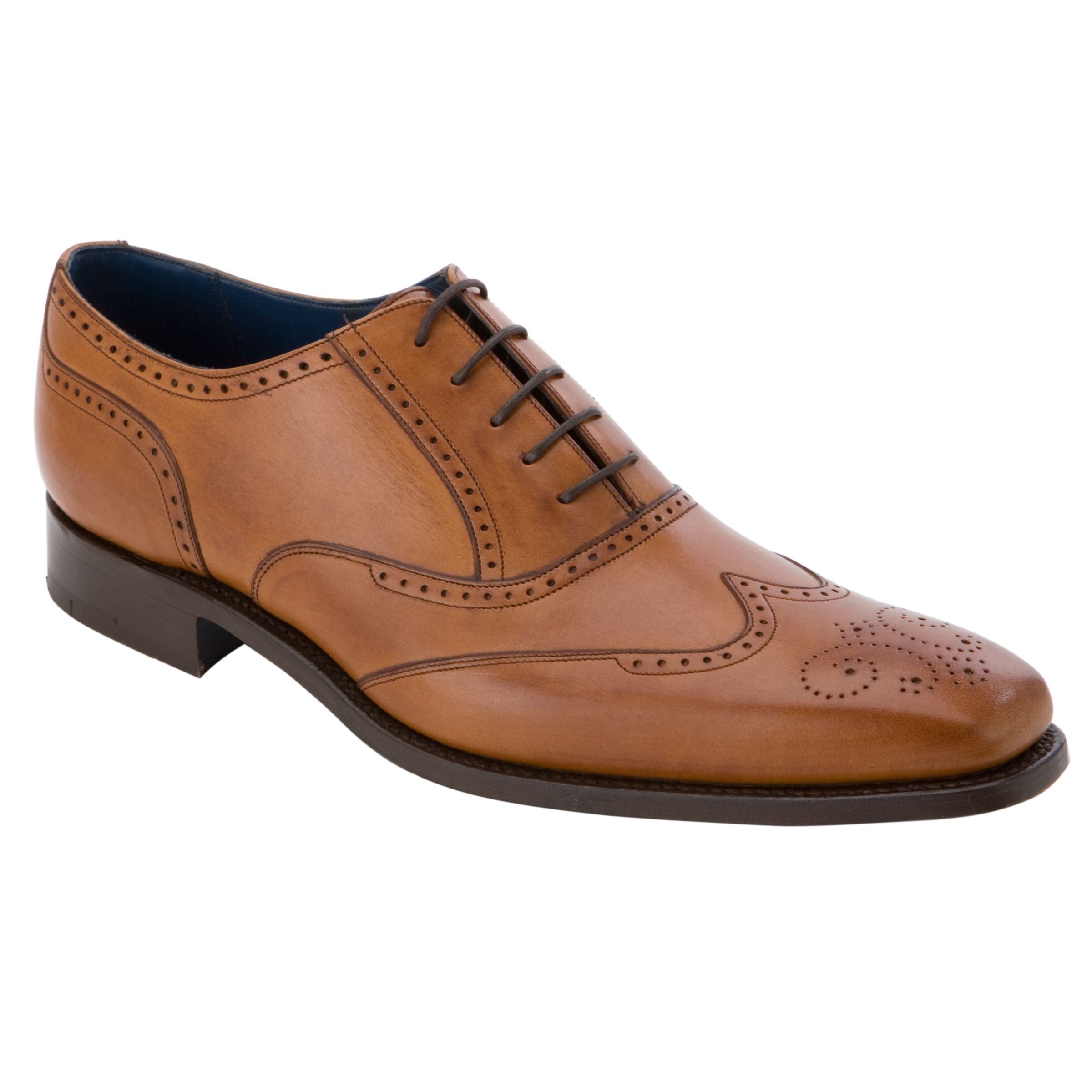 Barker Johnny Cedar Calf Skin Shoes, Tan at John Lewis