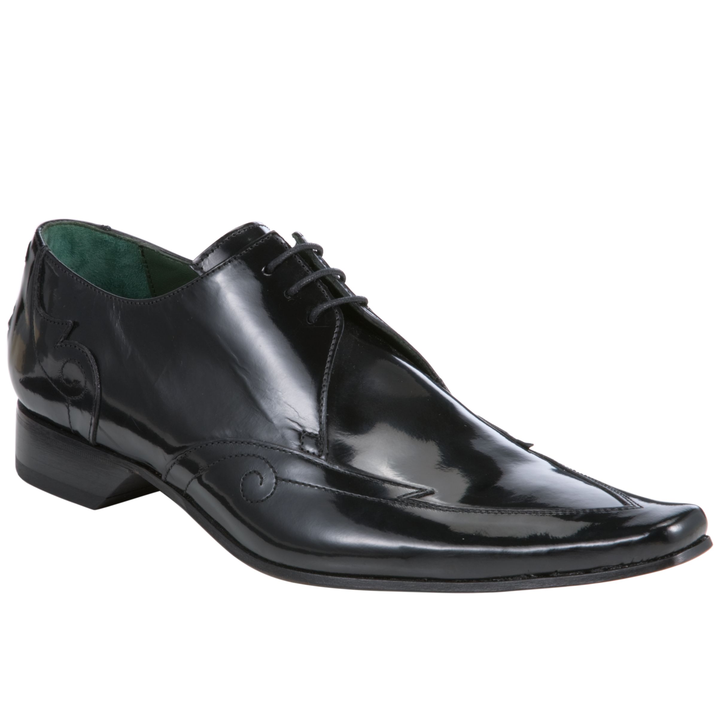 Jeffery West Pino High Shine Lace-Up Shoes, Black