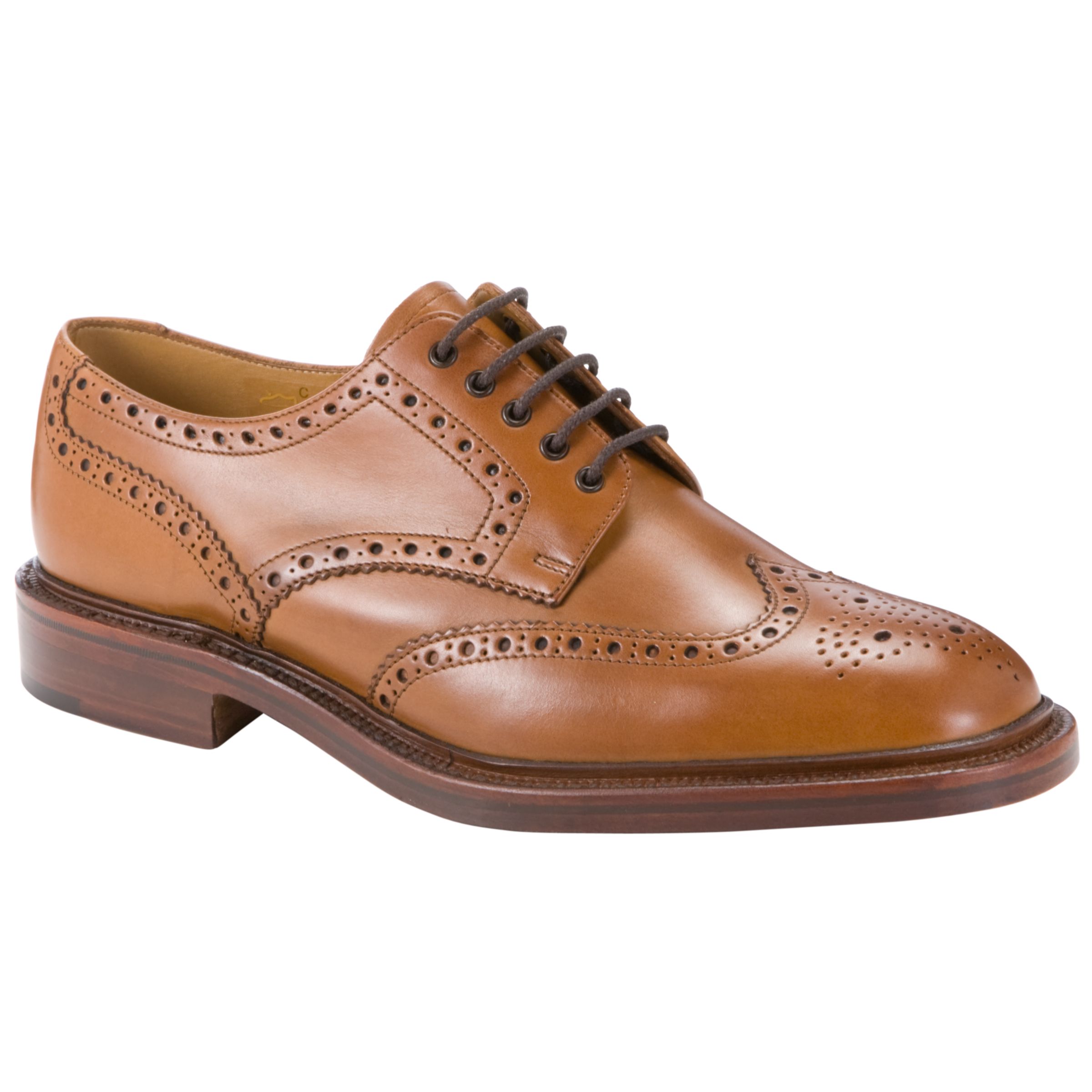 Loake Chester Leather Brogue Shoes, Tan at John Lewis