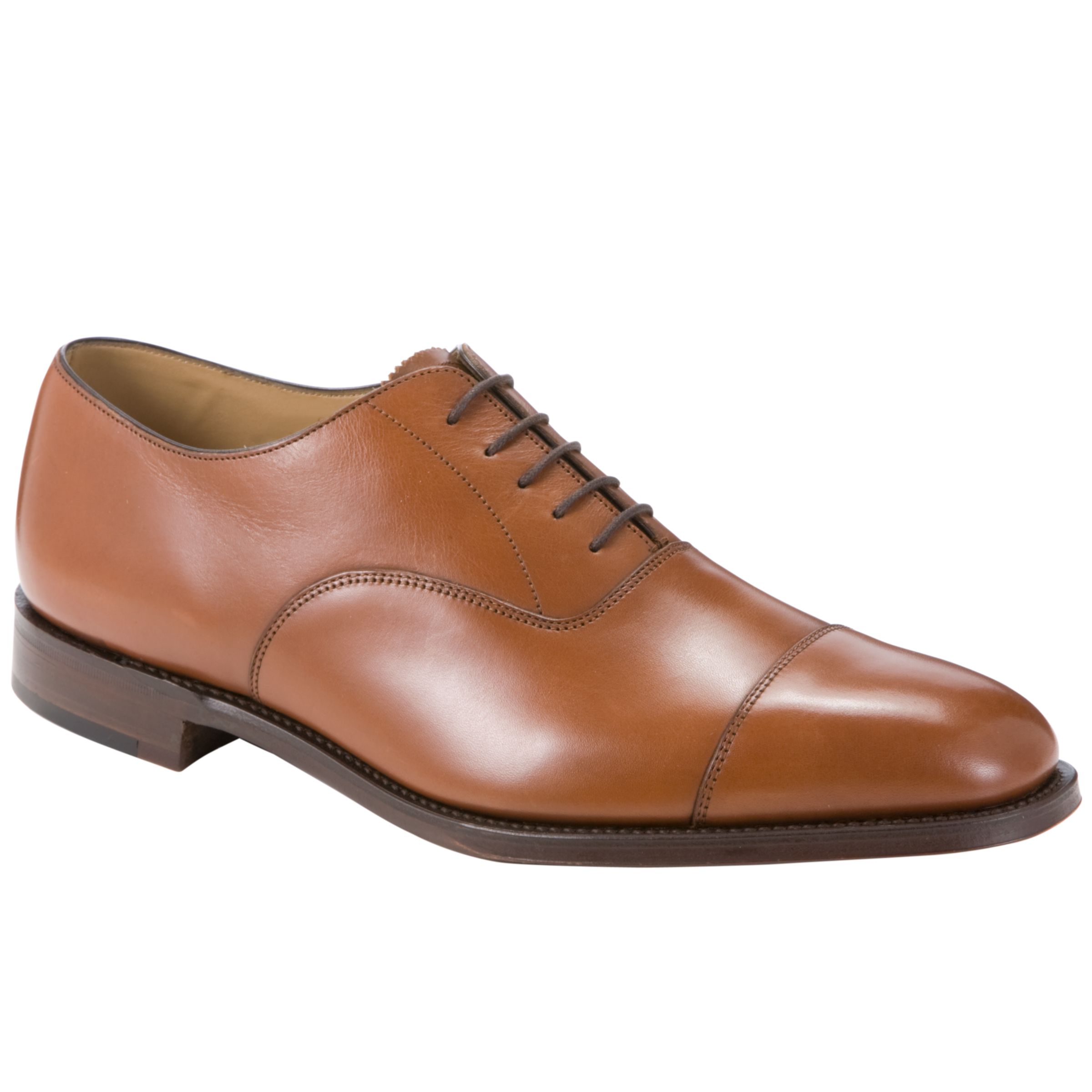 Loake Aldwych Leather Oxford Shoes, Chestnut at John Lewis