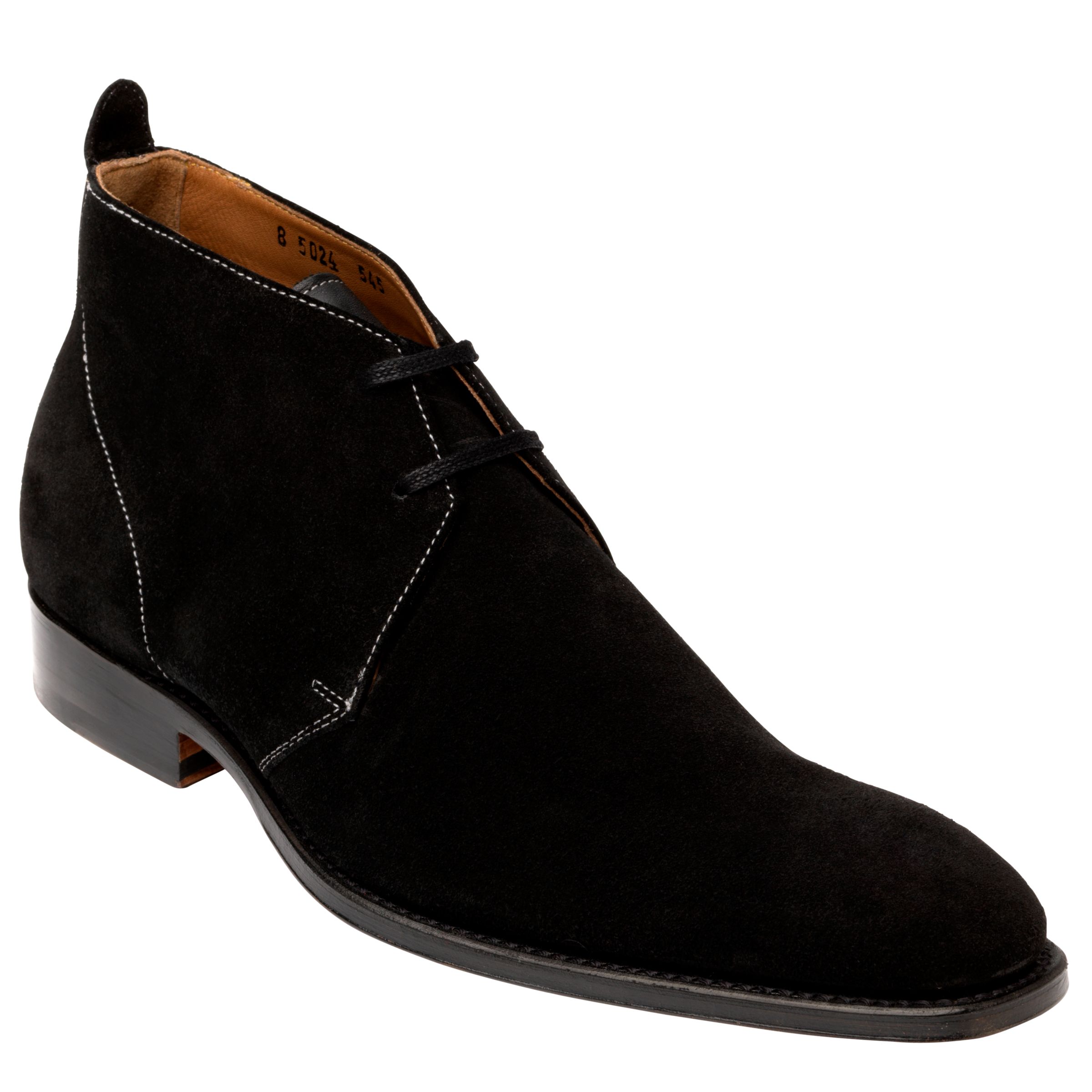 Grenson Smith Suede Chukka Boots, Black at John Lewis