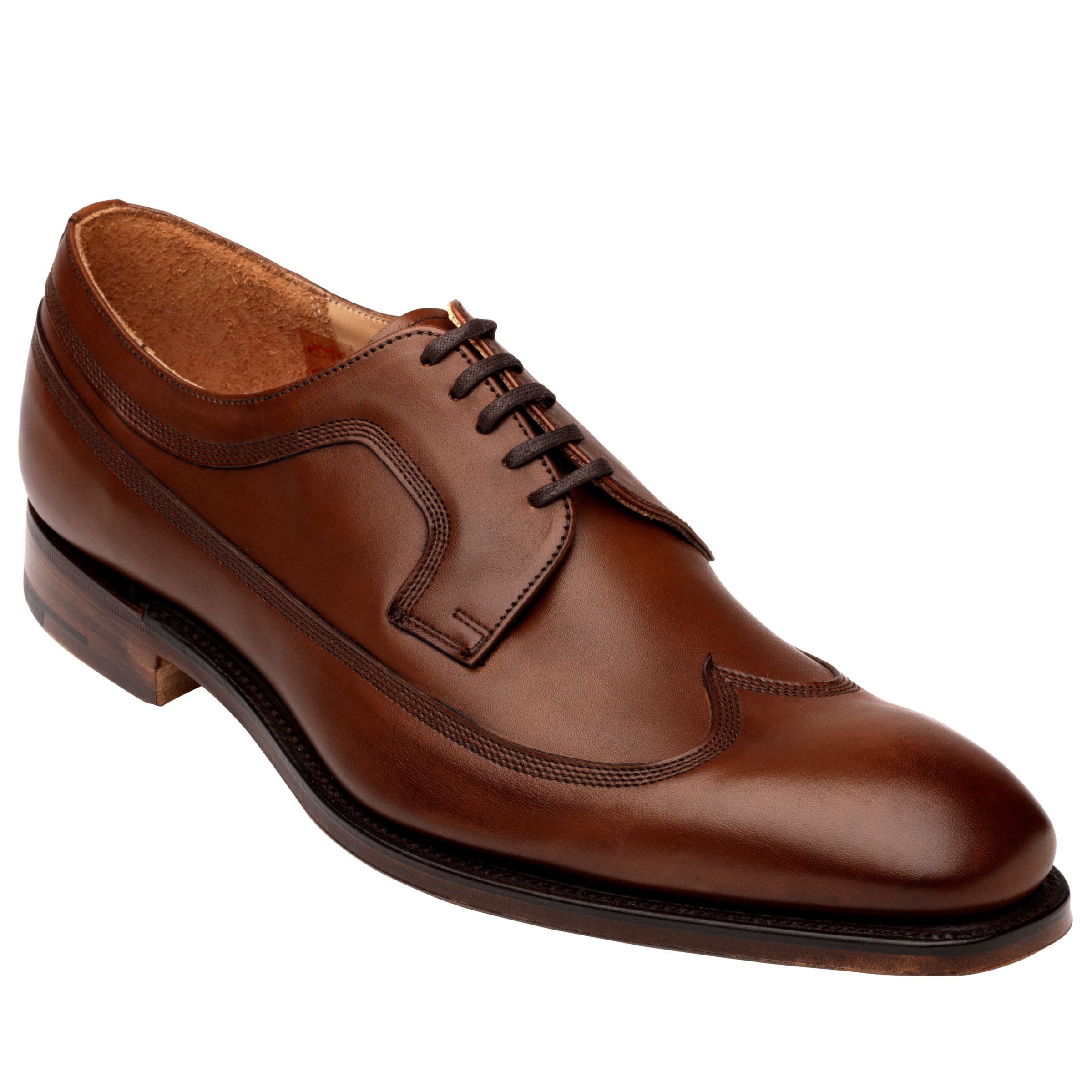 Grenson Phillip Leather Lace Up Shoes, Brown at John Lewis