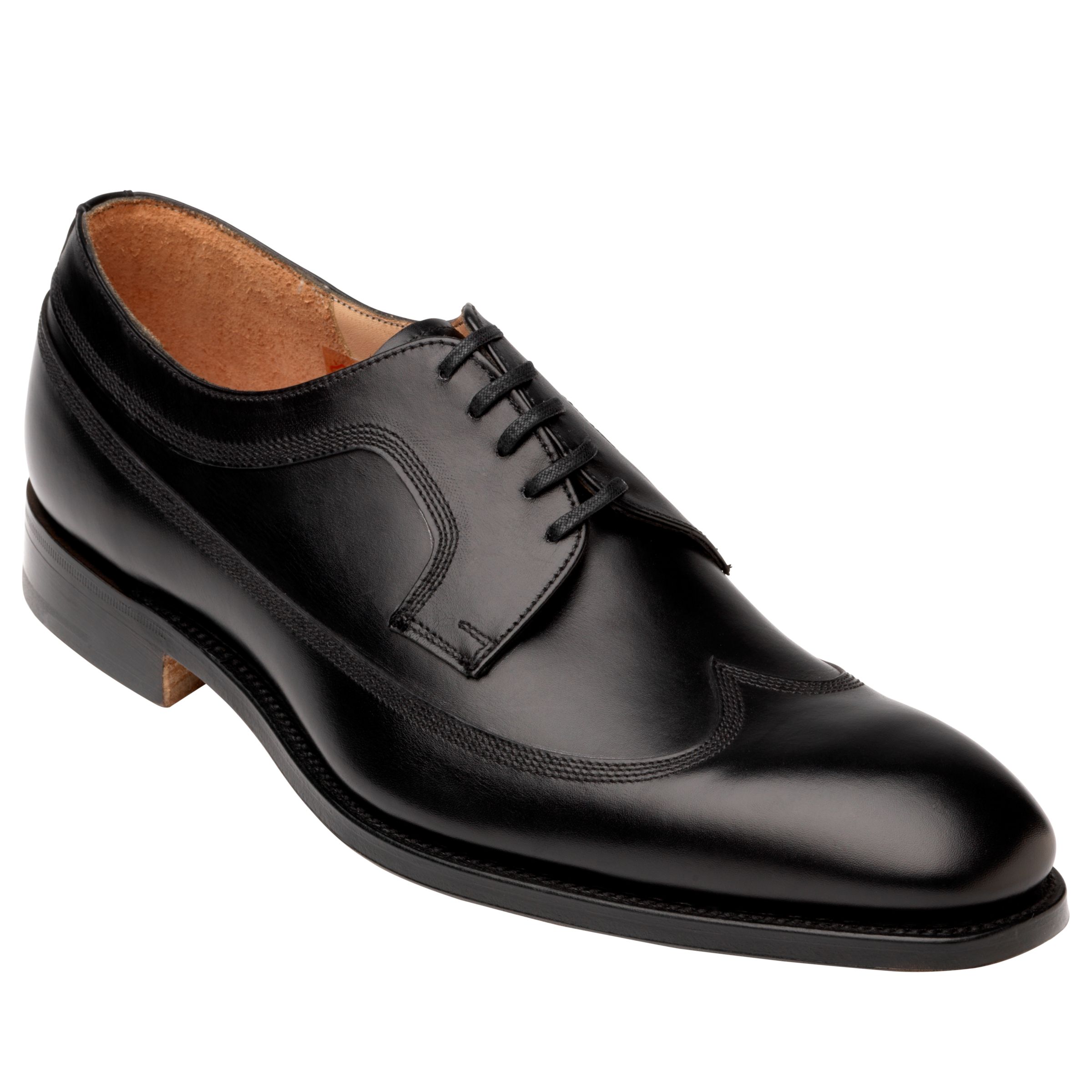 Grenson Phillip Leather Lace Up Shoes, Black at John Lewis