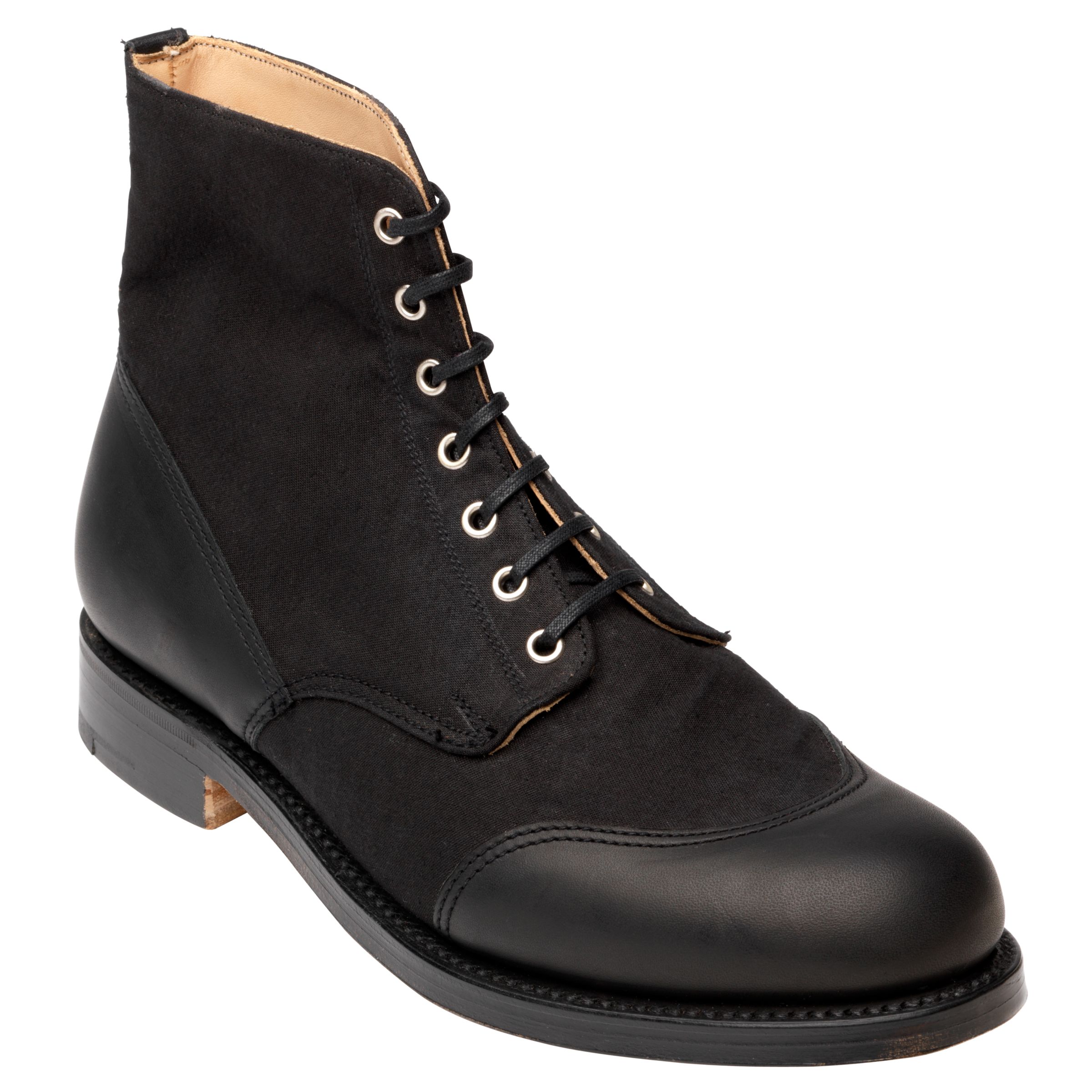 Grenson Glenn Lace Up Boots, Black at John Lewis