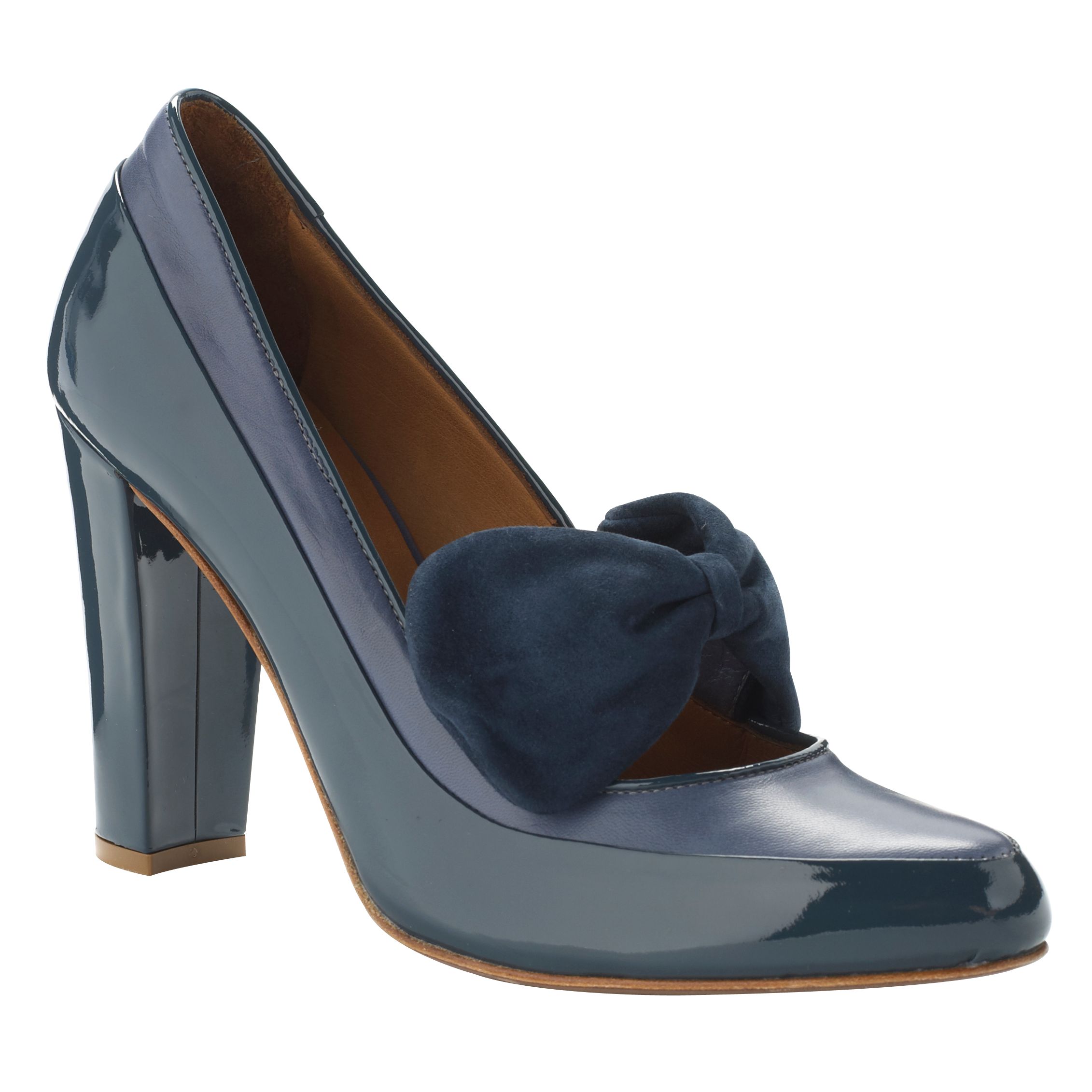 NW3 by Hobbs Bow Front Court Shoes, Light Magpie, 3