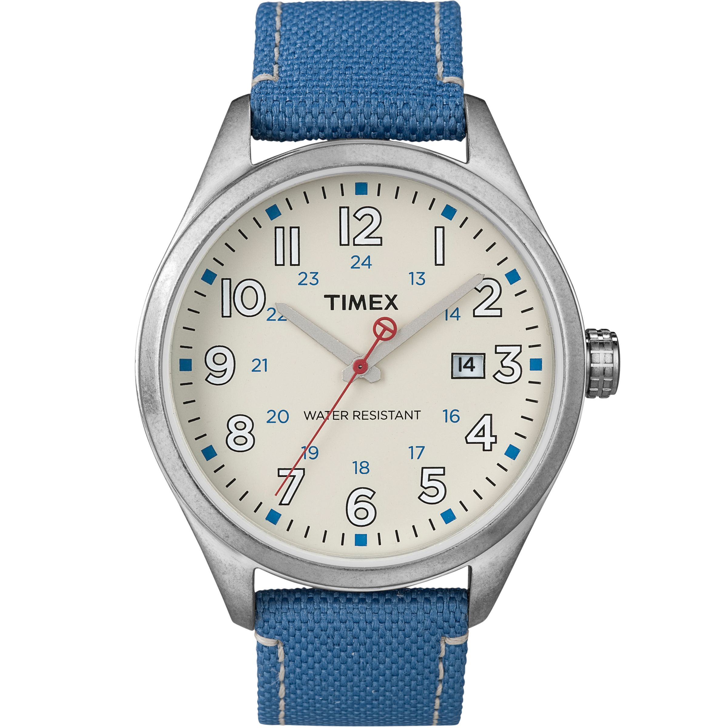 Timex T2N348B Unisex Blue Canvas Strap Watch