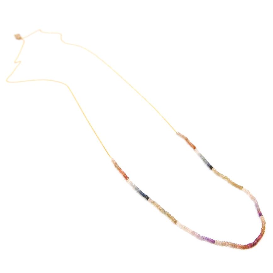 RueBelle 14ct Gold Filled & Sapphire Necklace at John Lewis