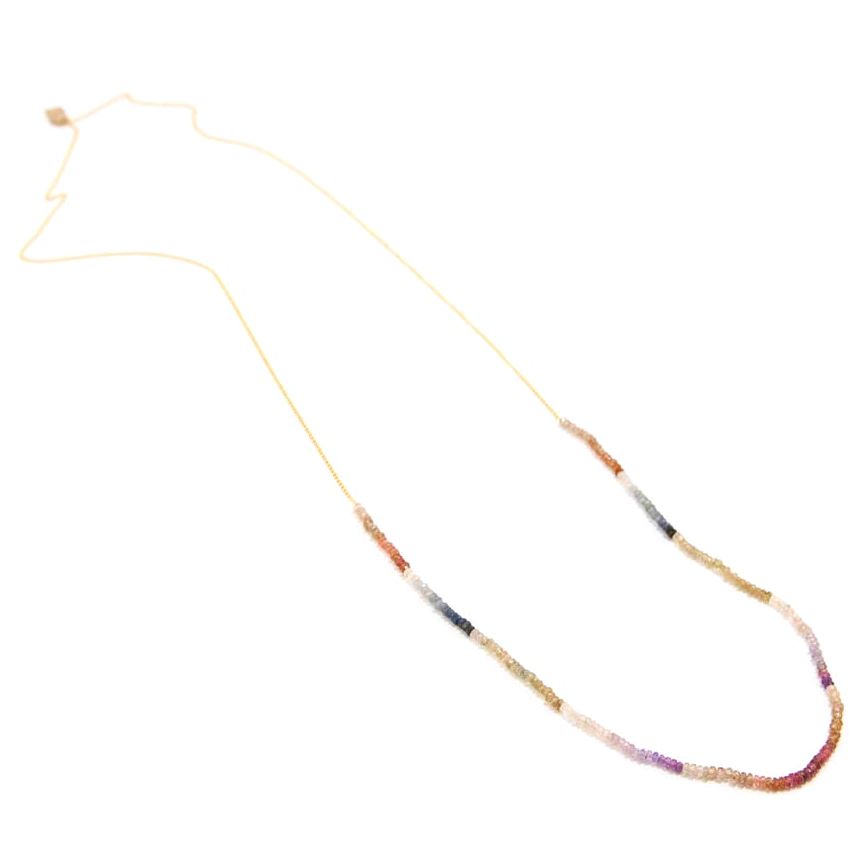 RueBelle 14ct Gold Filled & Sapphire Necklace at John Lewis