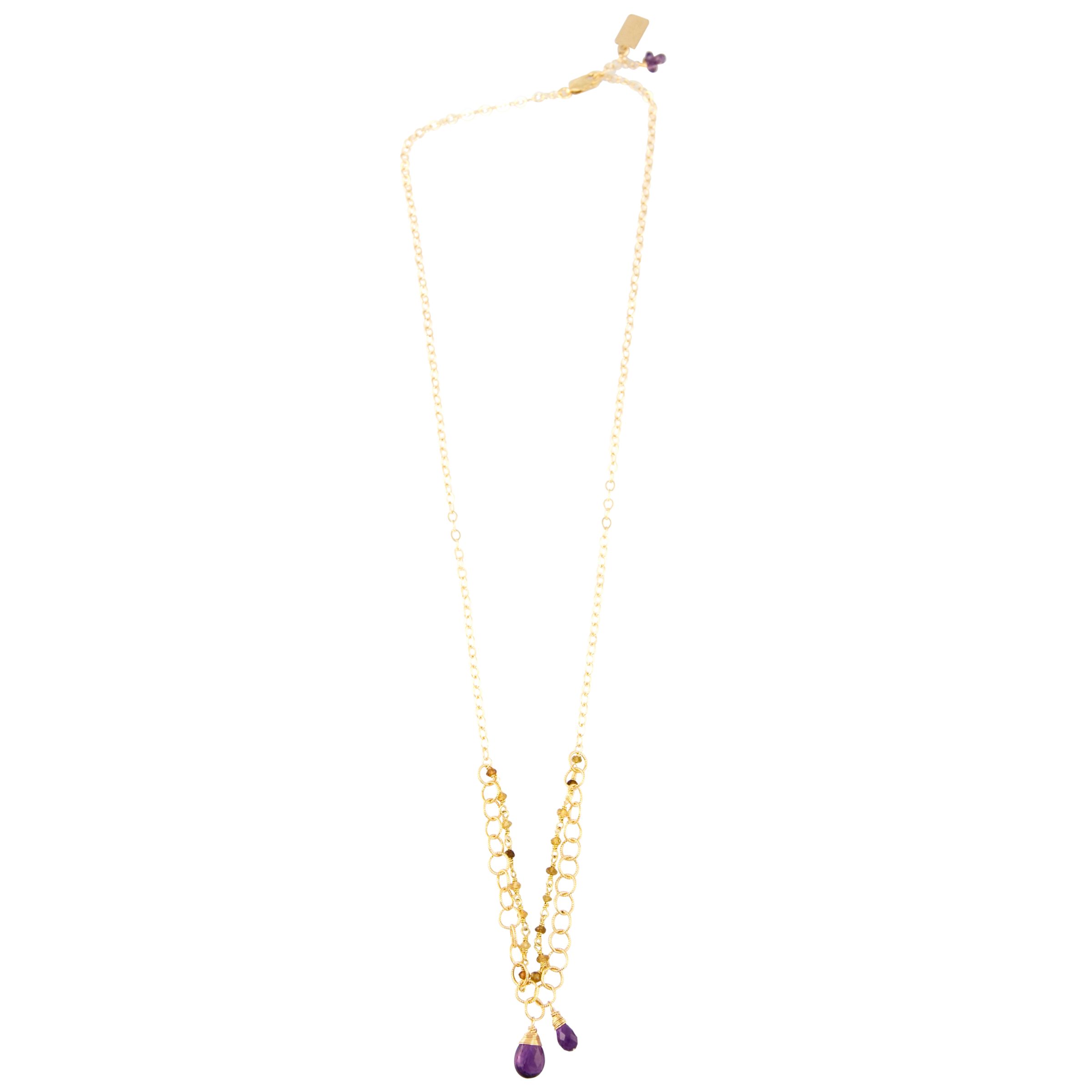 RueBelle 14ct Gold Filled Double Chain Pendant Necklace at John Lewis