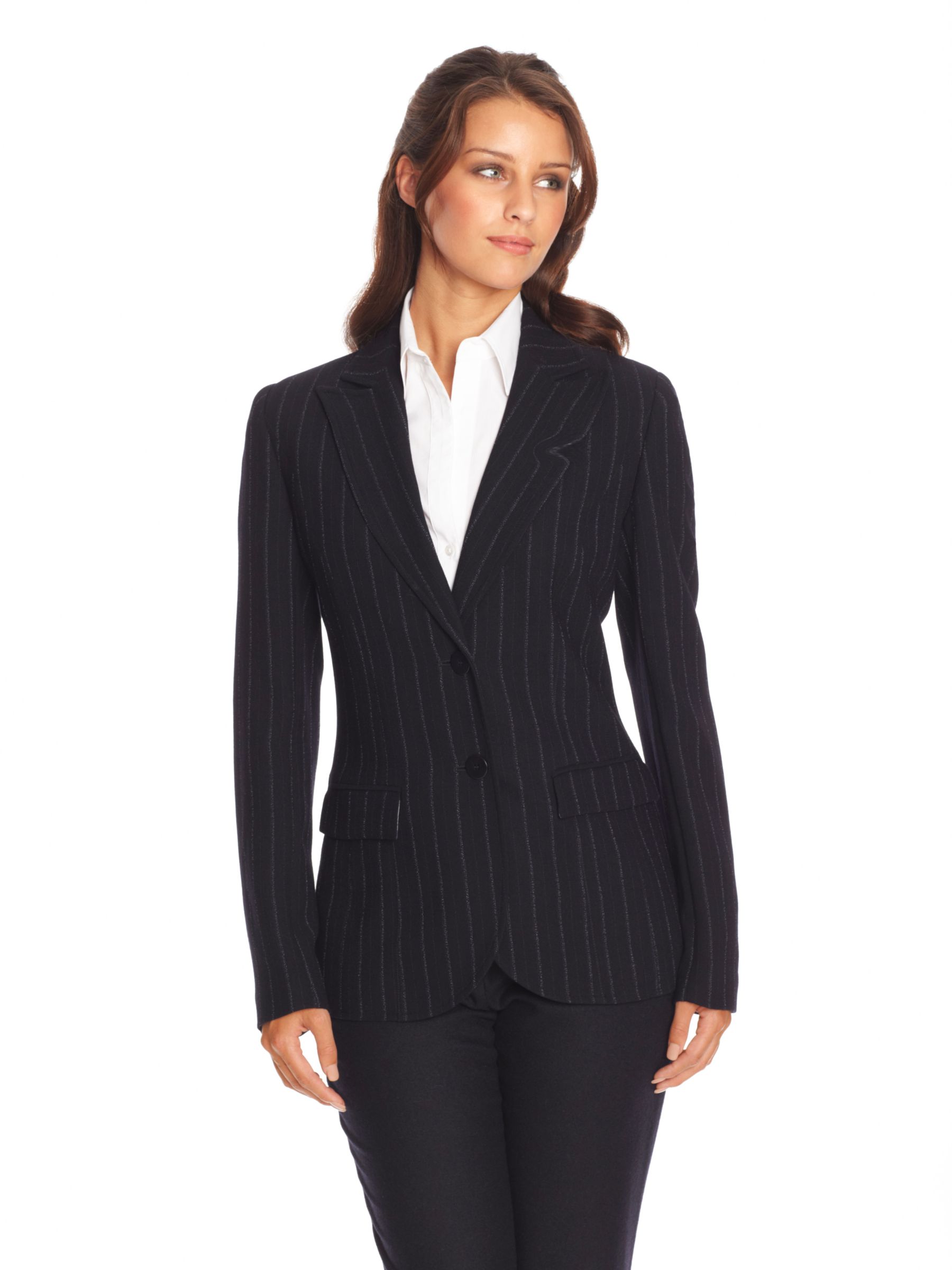 Paul Costelloe 2 Button Blazer, Navy at John Lewis