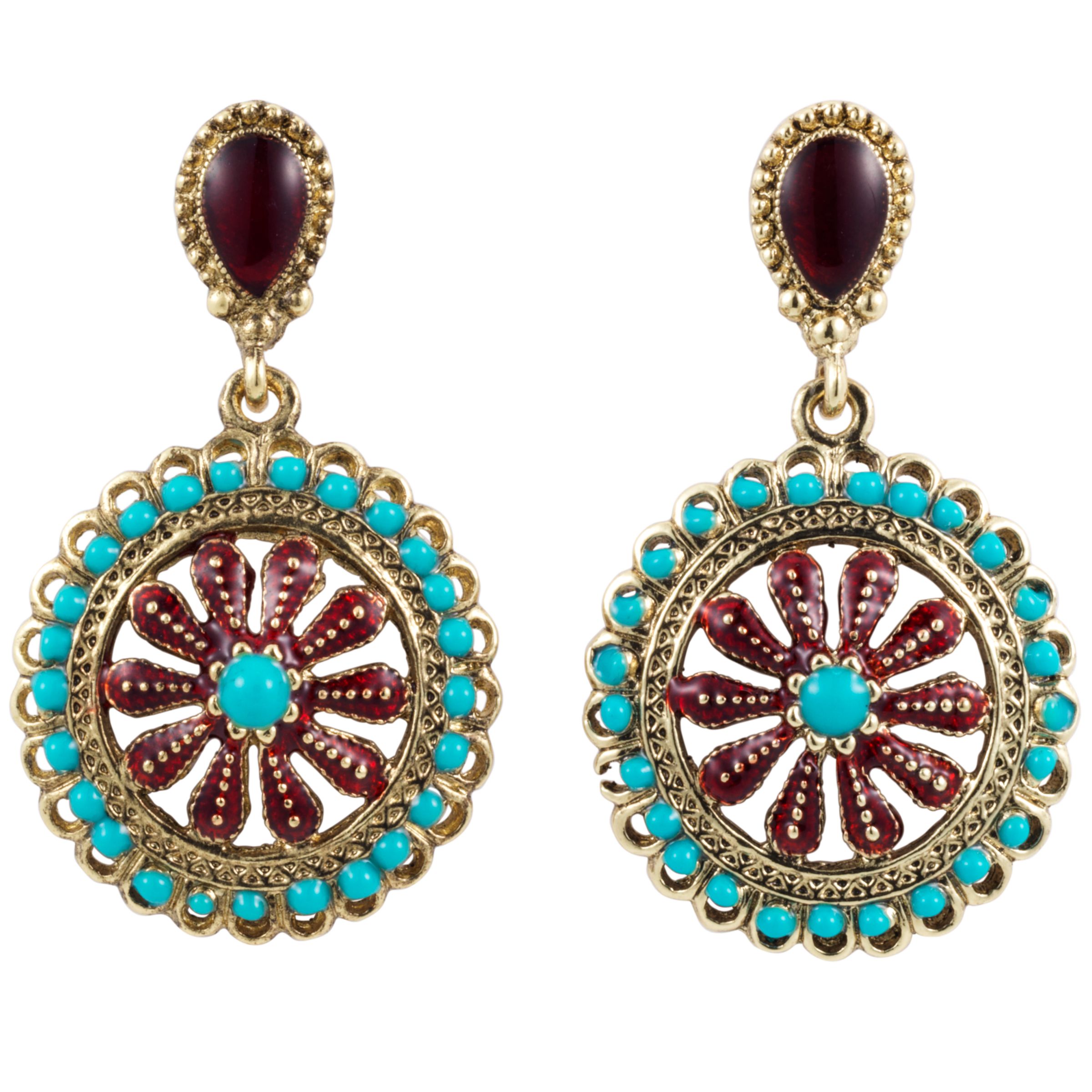 1928 Collection New York Boho Chic Disc Earrings