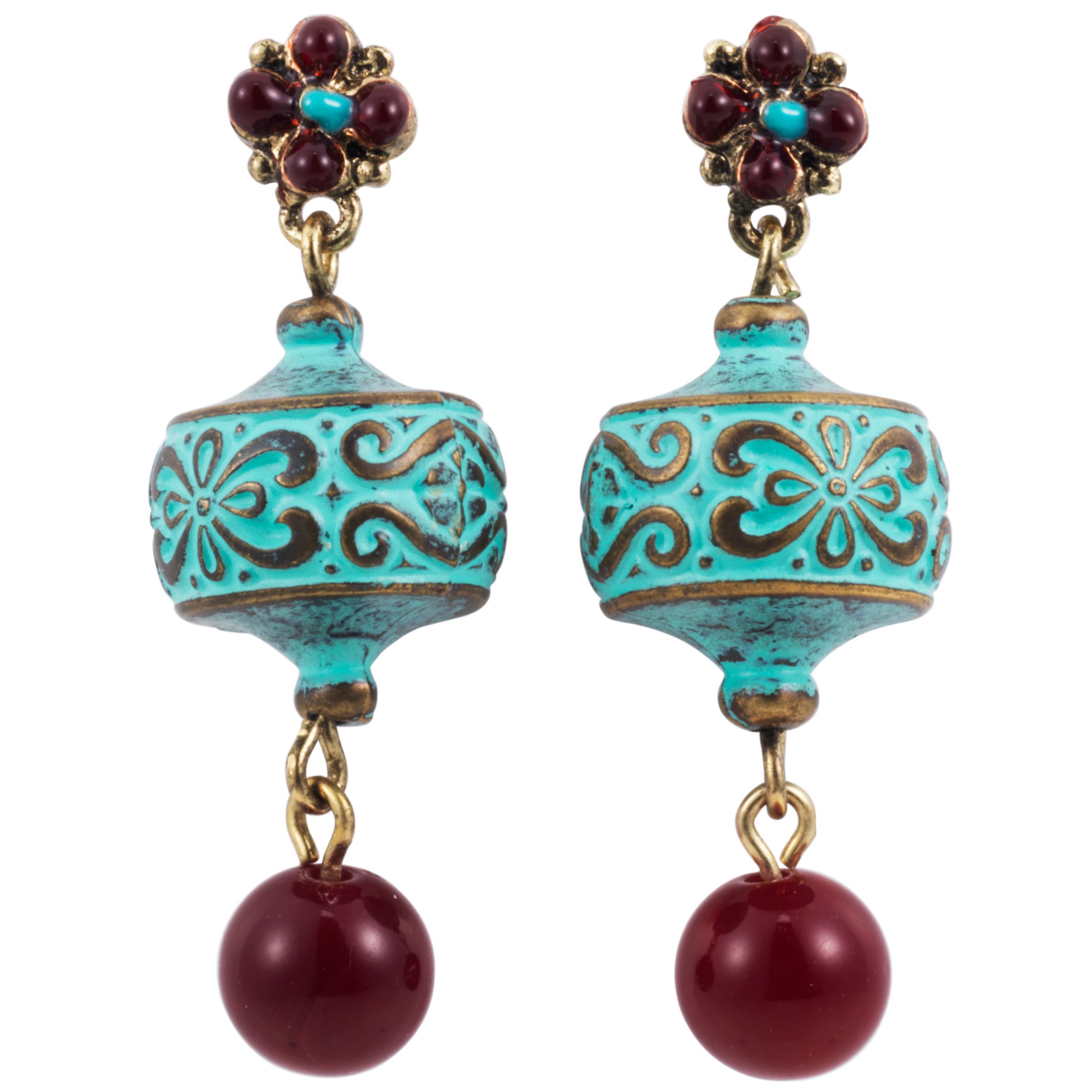1928 Collection New York Boho Chic Scroll Drop Earrings