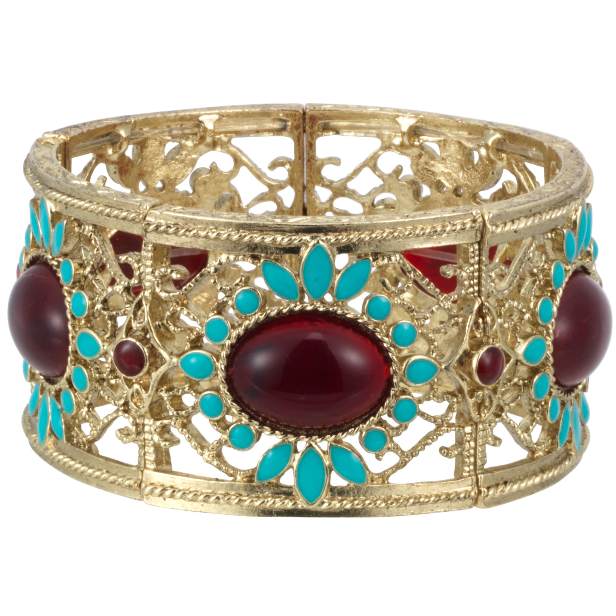 1928 Collection New York Boho Chic Cabouchon Embellished Cuff