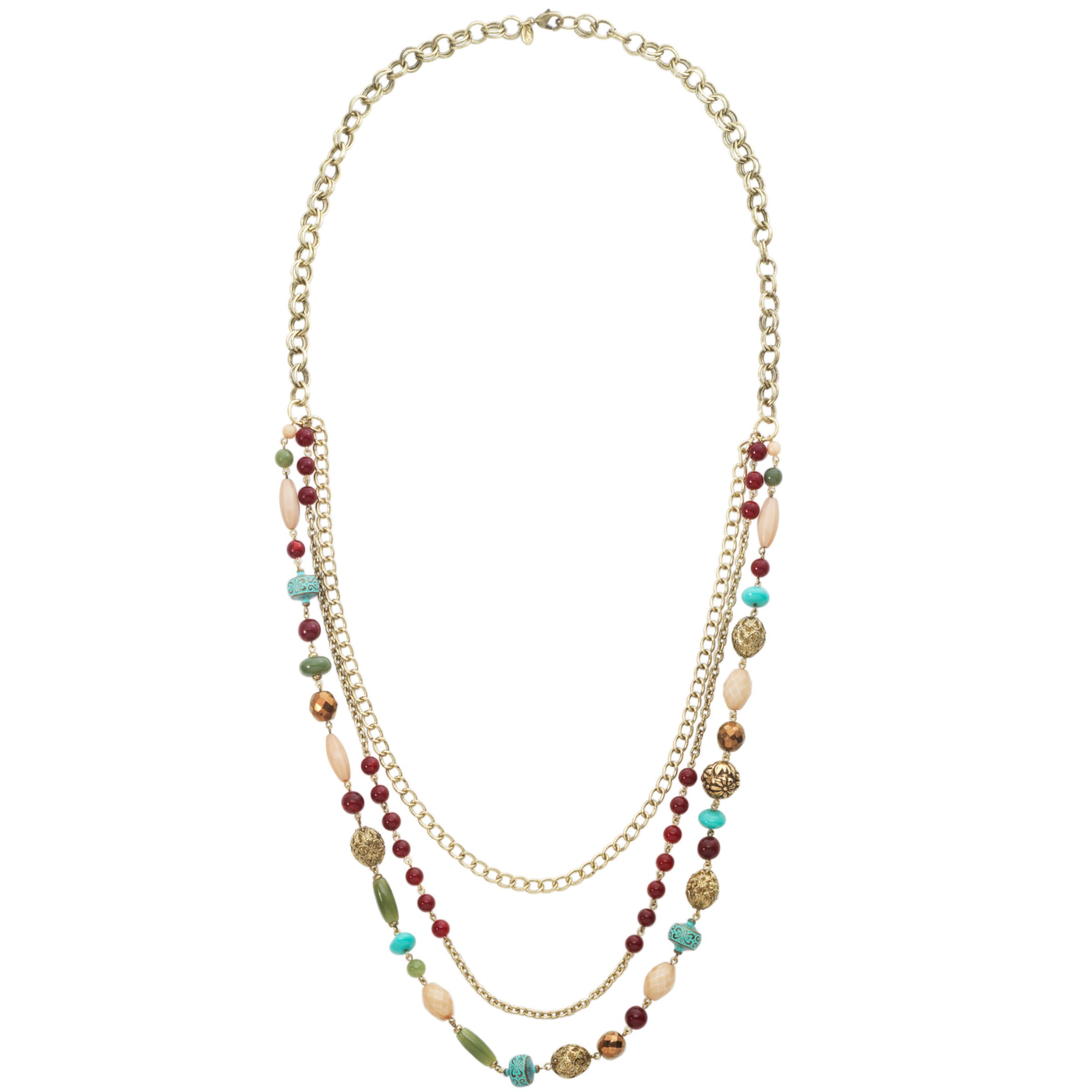 1928 Collection New York Boho Chic 3 Strand Necklace