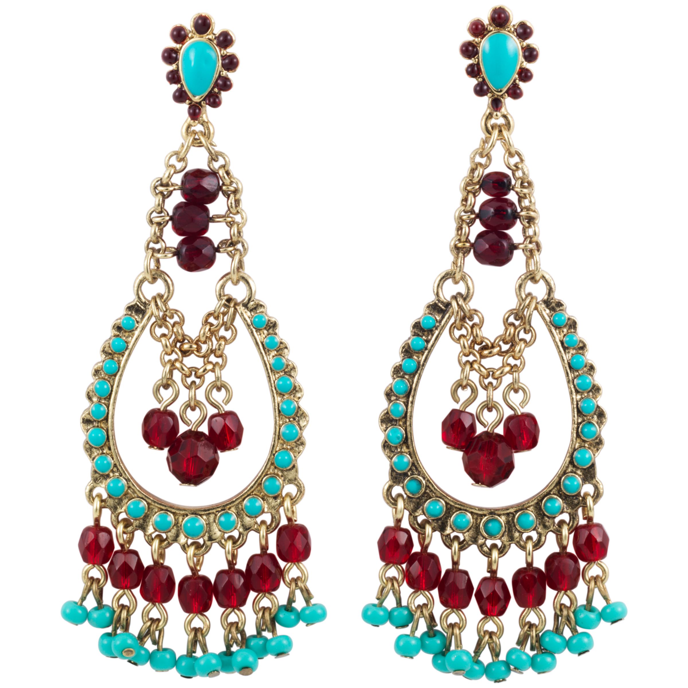 1928 Collection New York Boho Chic Chandelier Drop Earrings