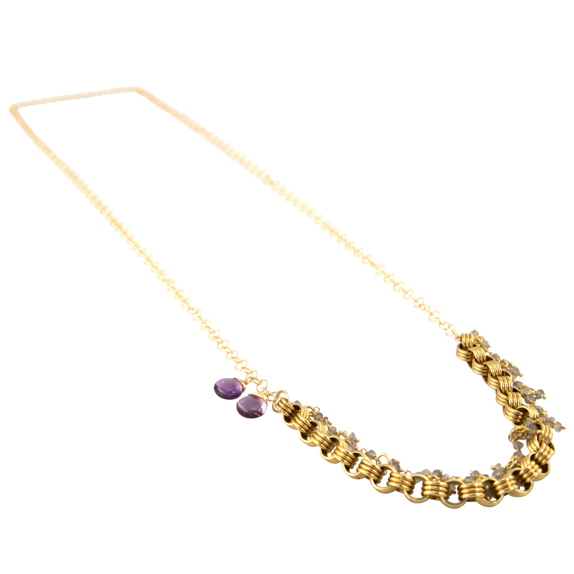 RueBelle 14ct Gold Filled Vintage Charm Necklace at John Lewis