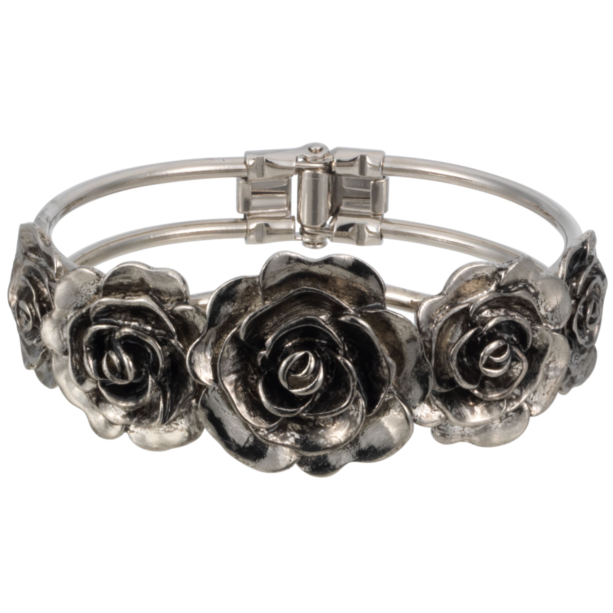1928 Collection Sweet and Sassy Rose Flower Cuff Bangle