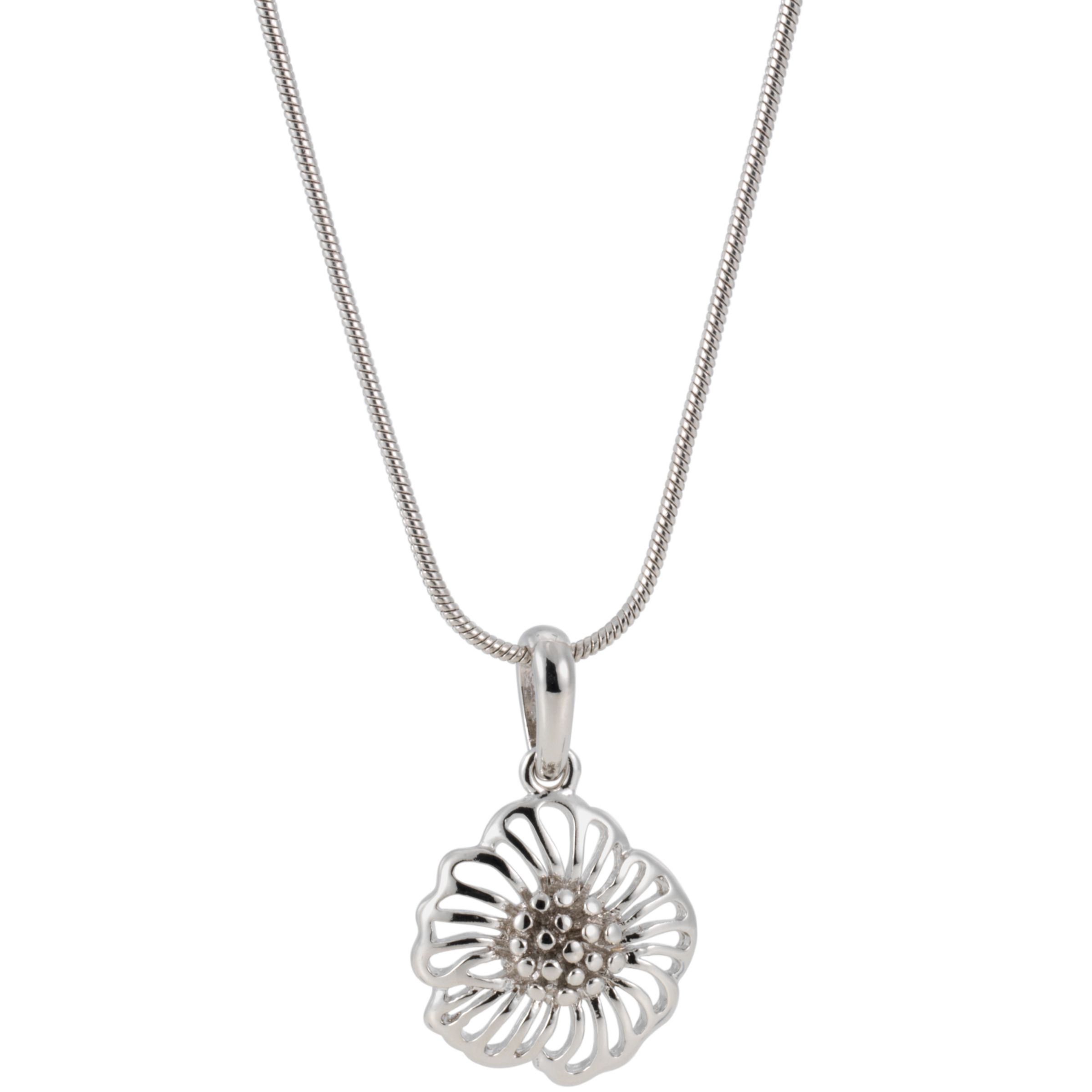 Finesse Poppy Flower Pendant Necklace