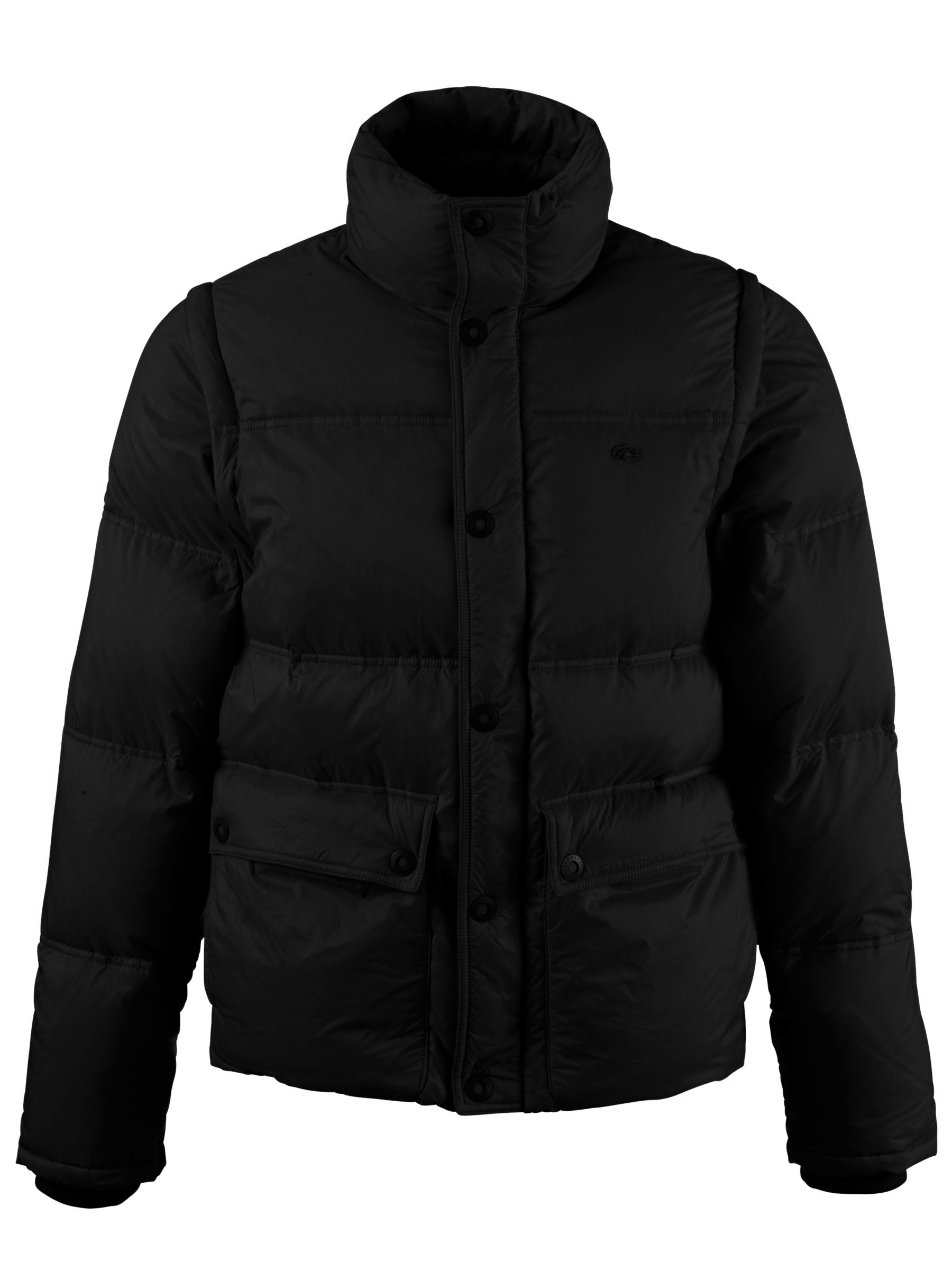 Lacoste Duck Down 2-in-1 Puffer Jacket, Black at JohnLewis