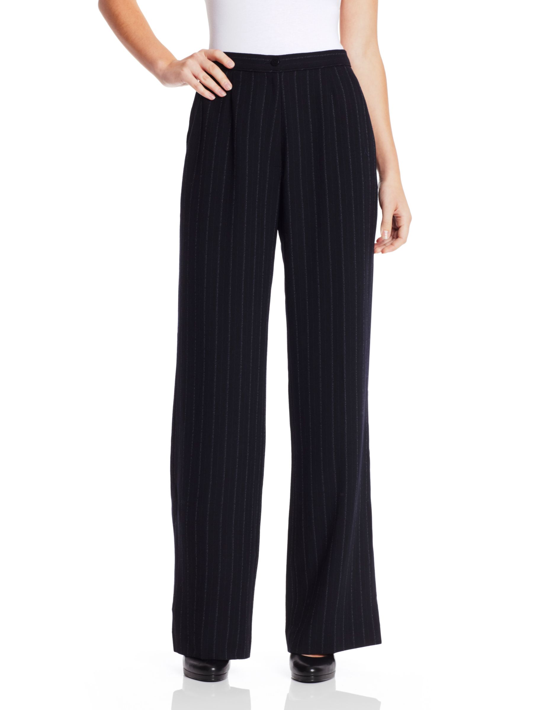 Paul Costelloe Classic Trousers, Navy blue, 10 at John Lewis