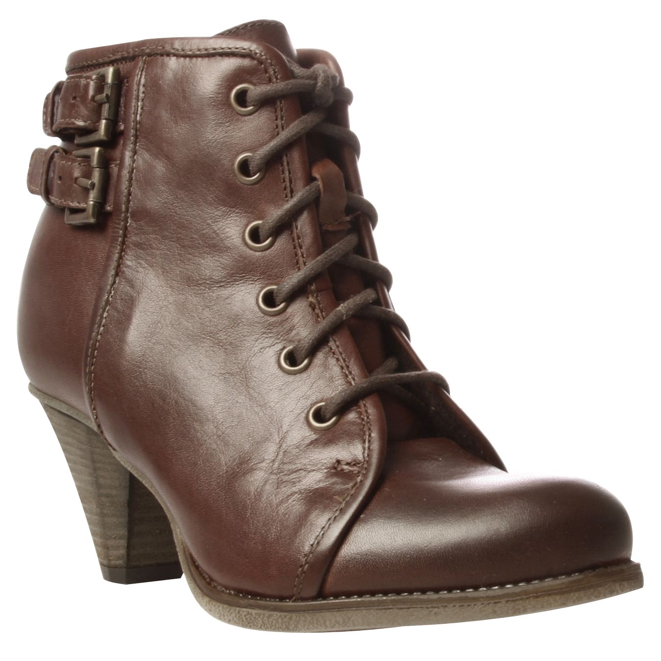 lace up boots for women. A casual soft leather lace up