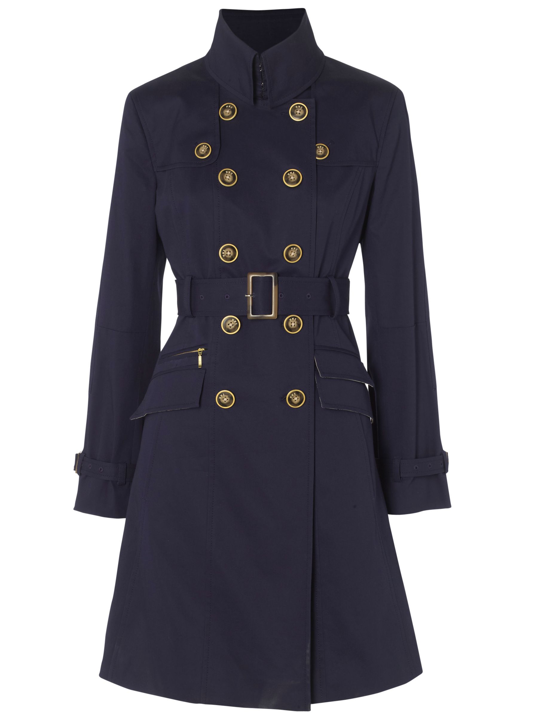 NW3 by Hobbs Whitestone Trench Coat, Magpie, 6 at JohnLewis