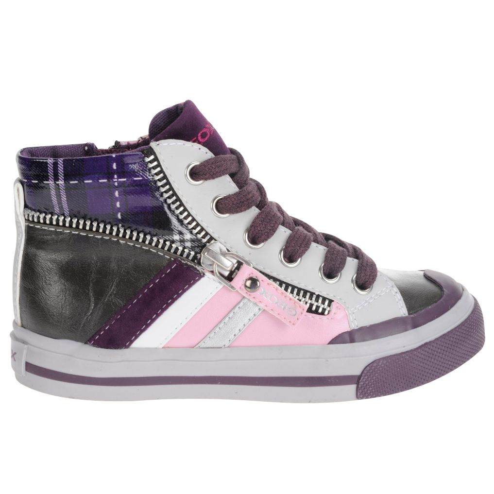 Geox Movie High Top Trainers PurpleGrey