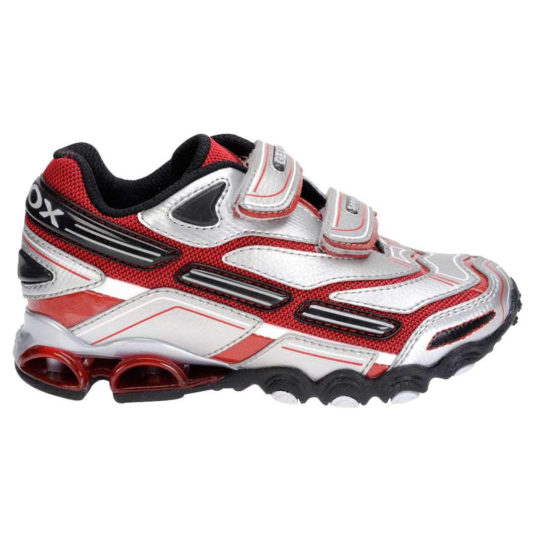 Geox Tornado Trainers SilverRed
