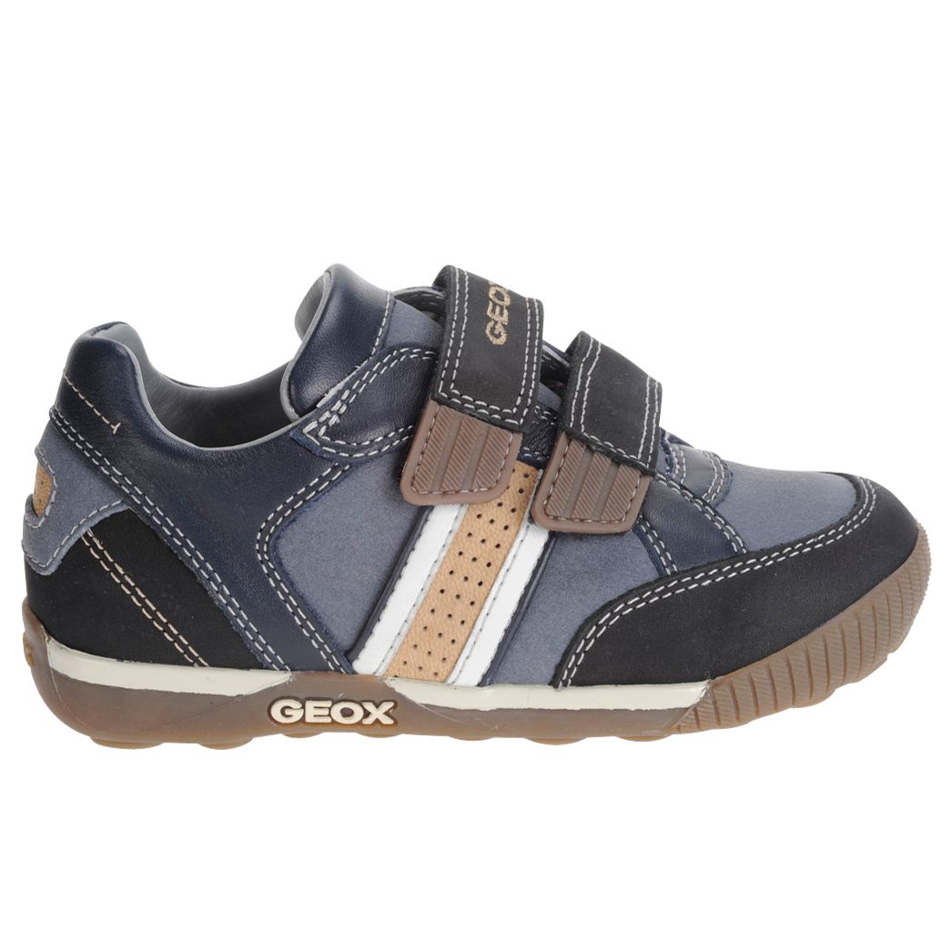Geox Junior Olimpo Velcro Trainers NavyBrown