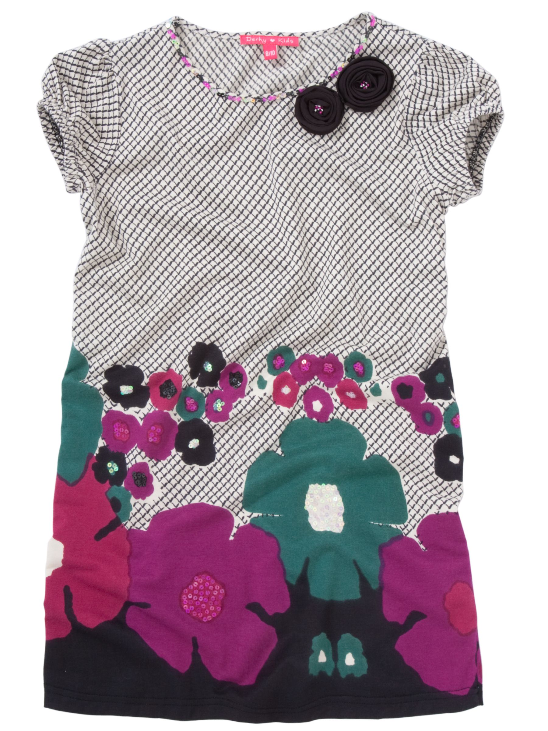 Derhy Border Flower Print Dress Multicoloured