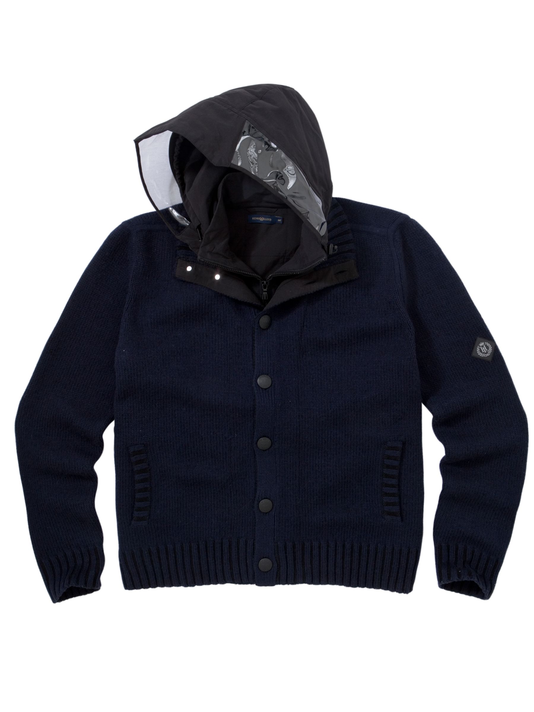 Henri Lloyd Barton Buttoned Knit Cardigan, Navy at John Lewis