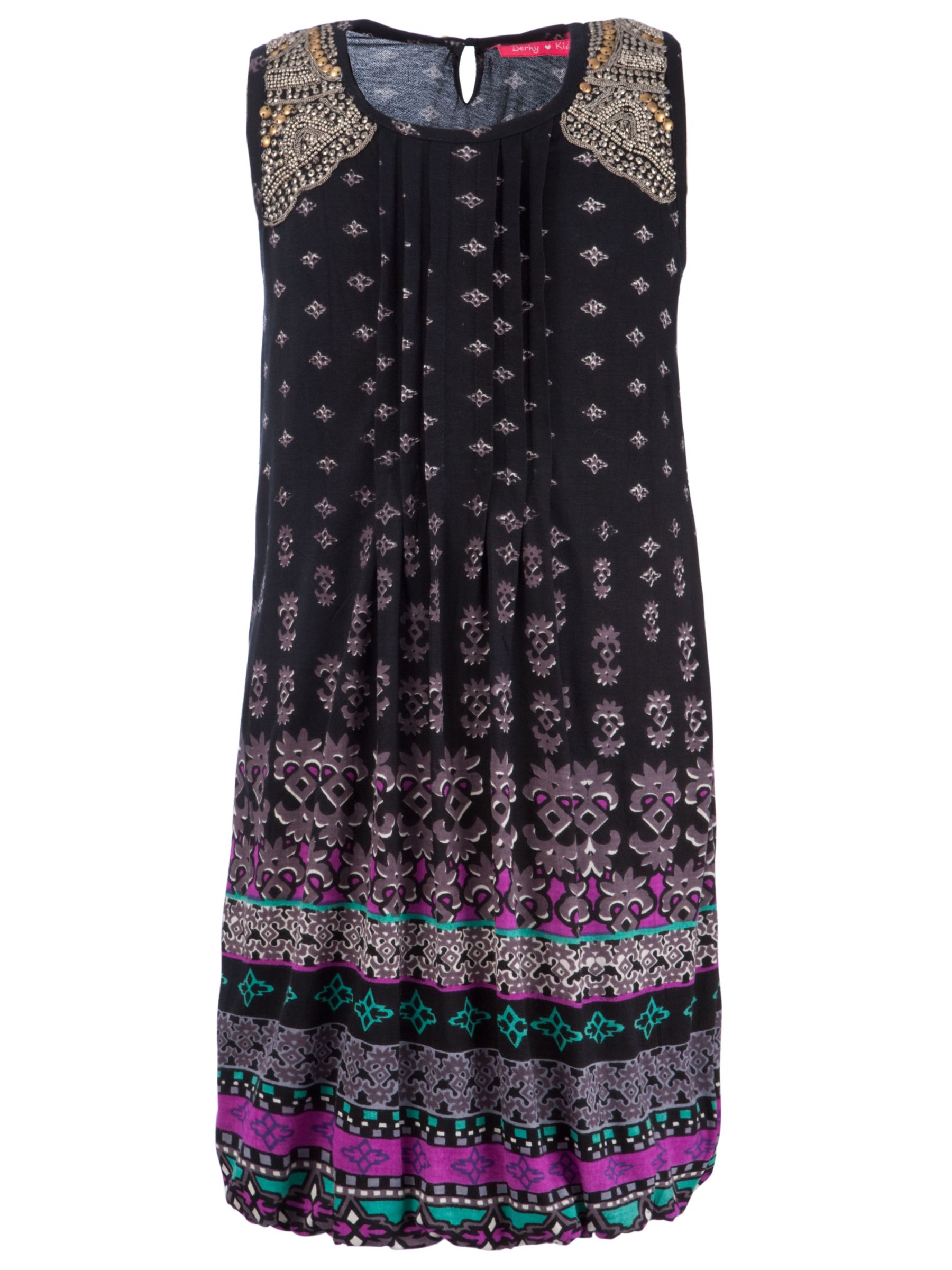Derhy Paisley Border Tunic Black