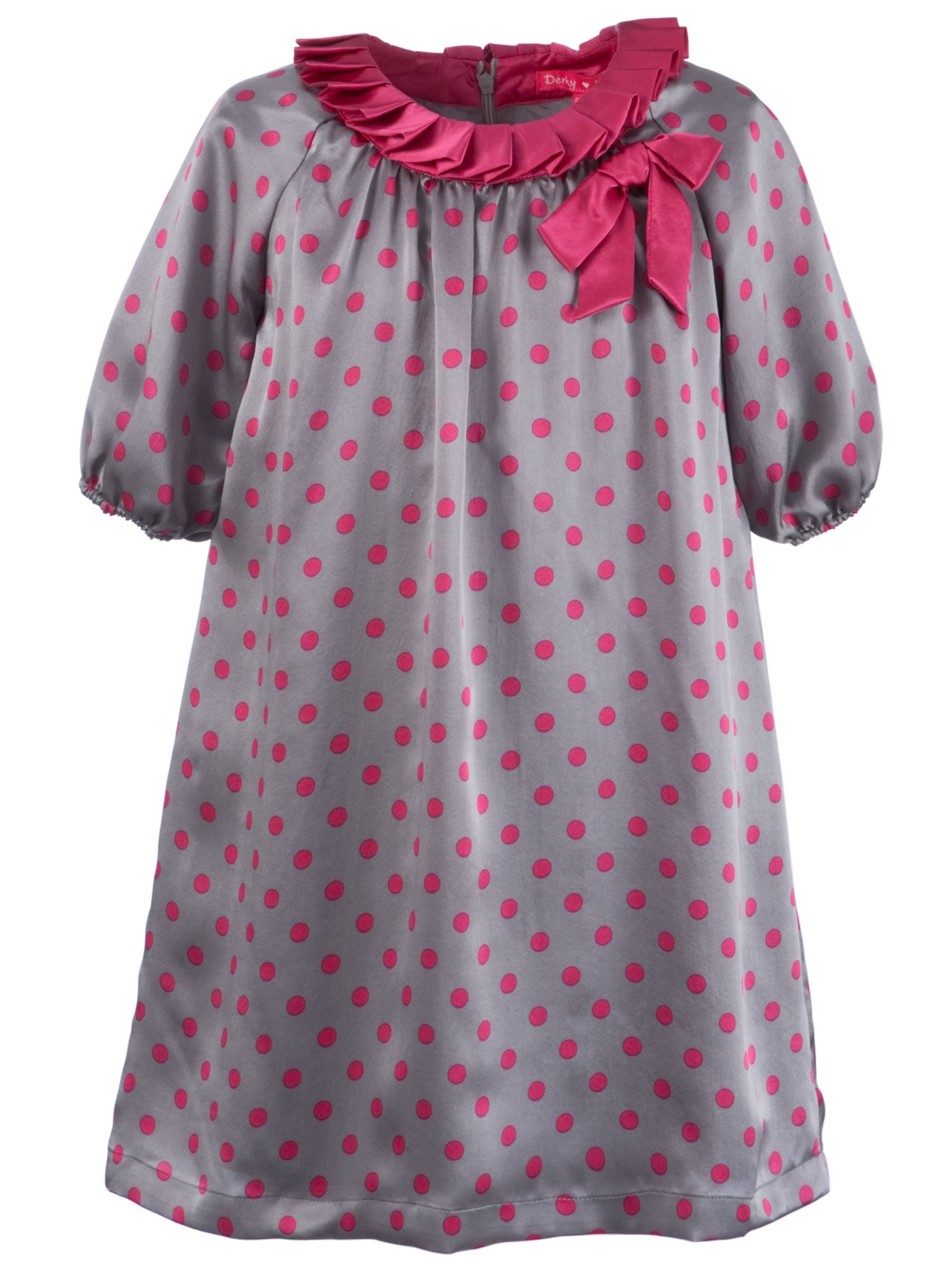 Derhy Spot Silk Dress GreyPink