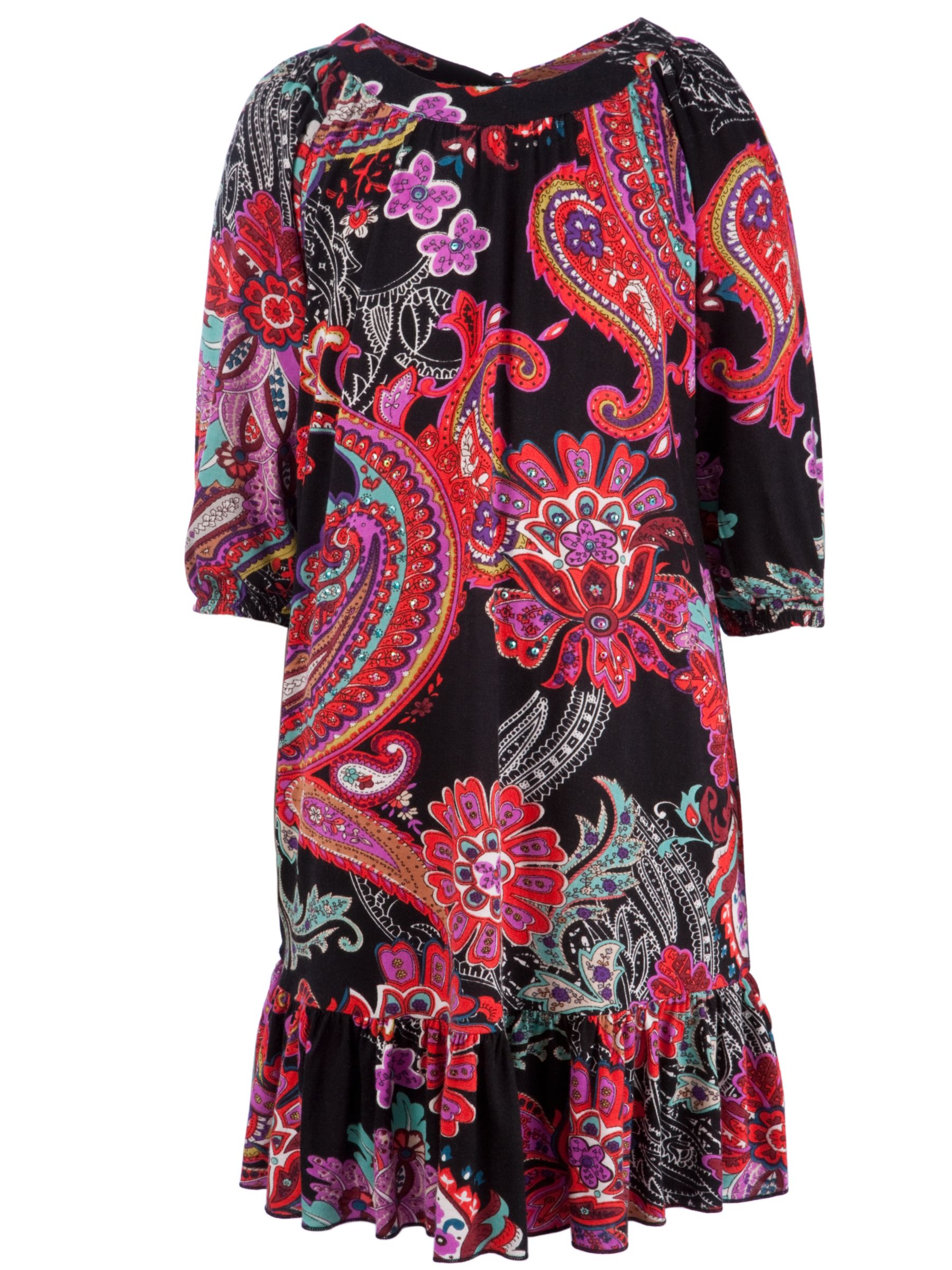 Derhy Paisley Print Tunic RedBlack