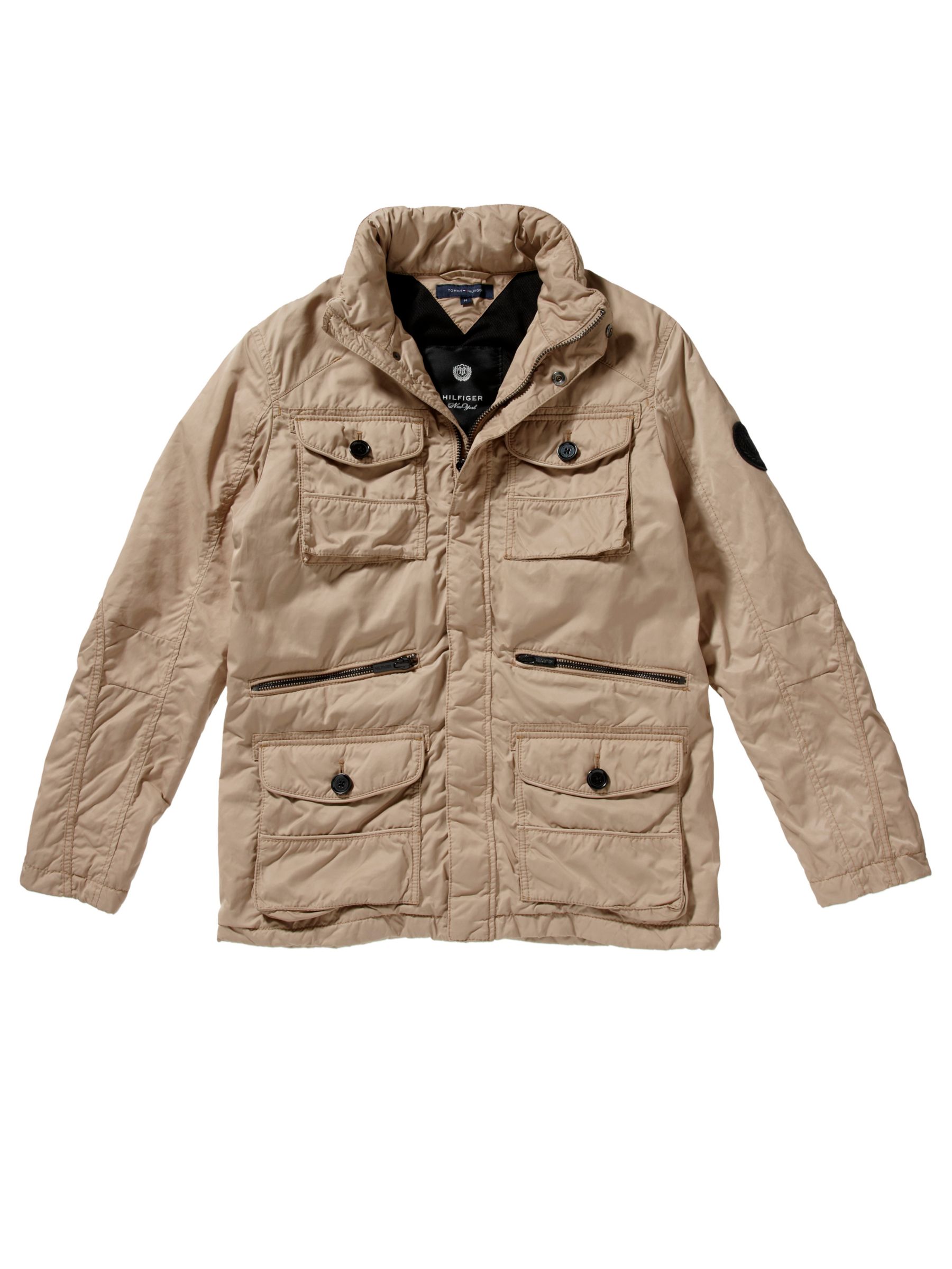 Tommy Hilfiger Airfield Jacket, Khaki at John Lewis