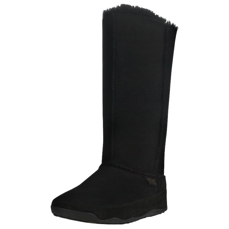 Fitflops Mukluk Sheepskin Long Boots, Black at John Lewis