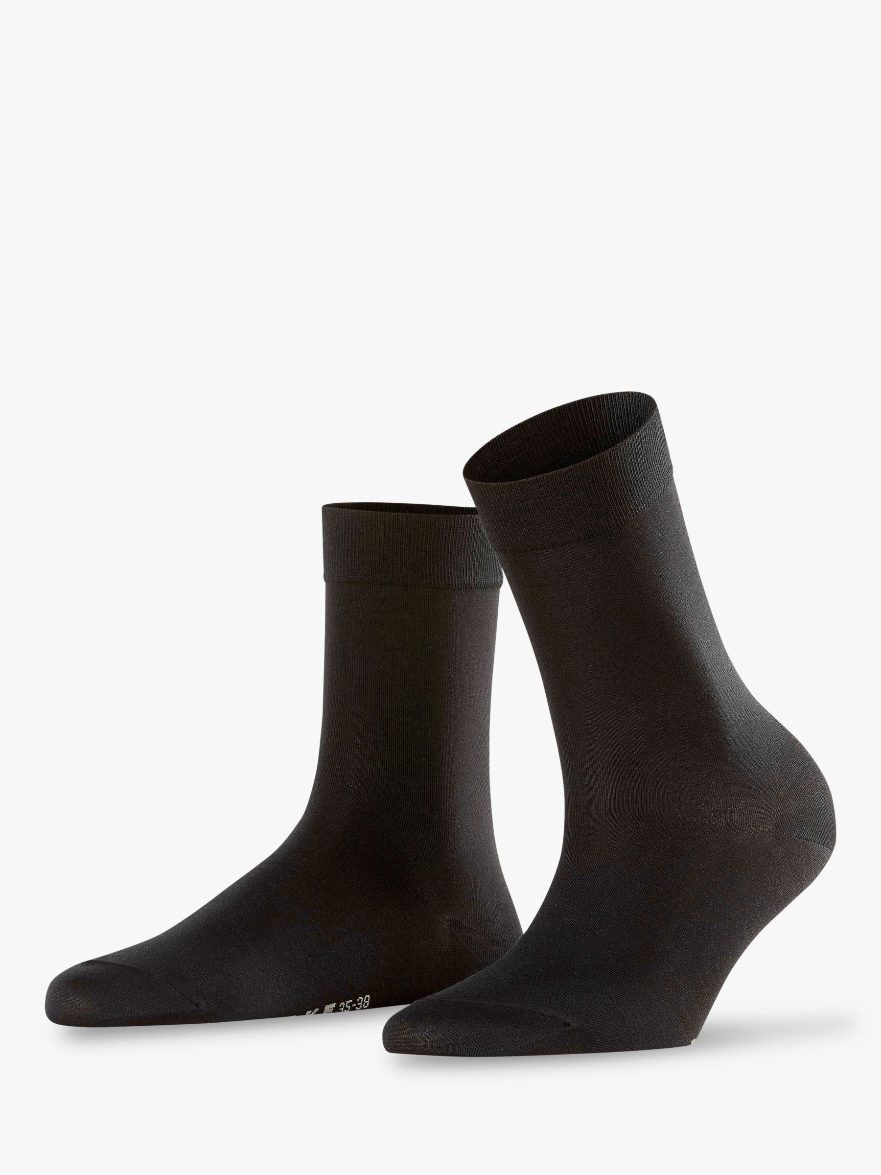 Falke Cotton Touch Ankle Socks, Black