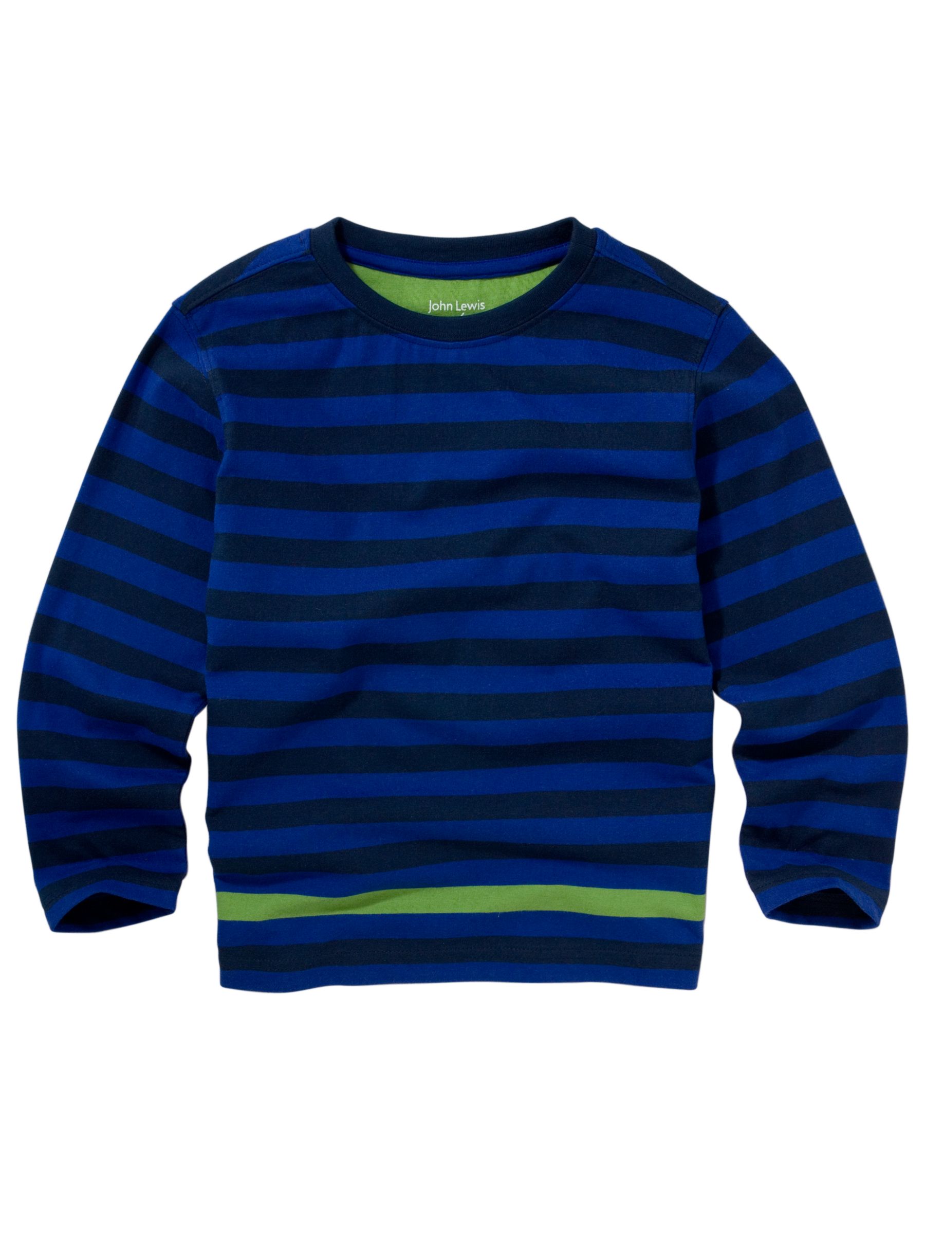John Lewis Boy Long Sleeve Stripe Print T-Shirt,