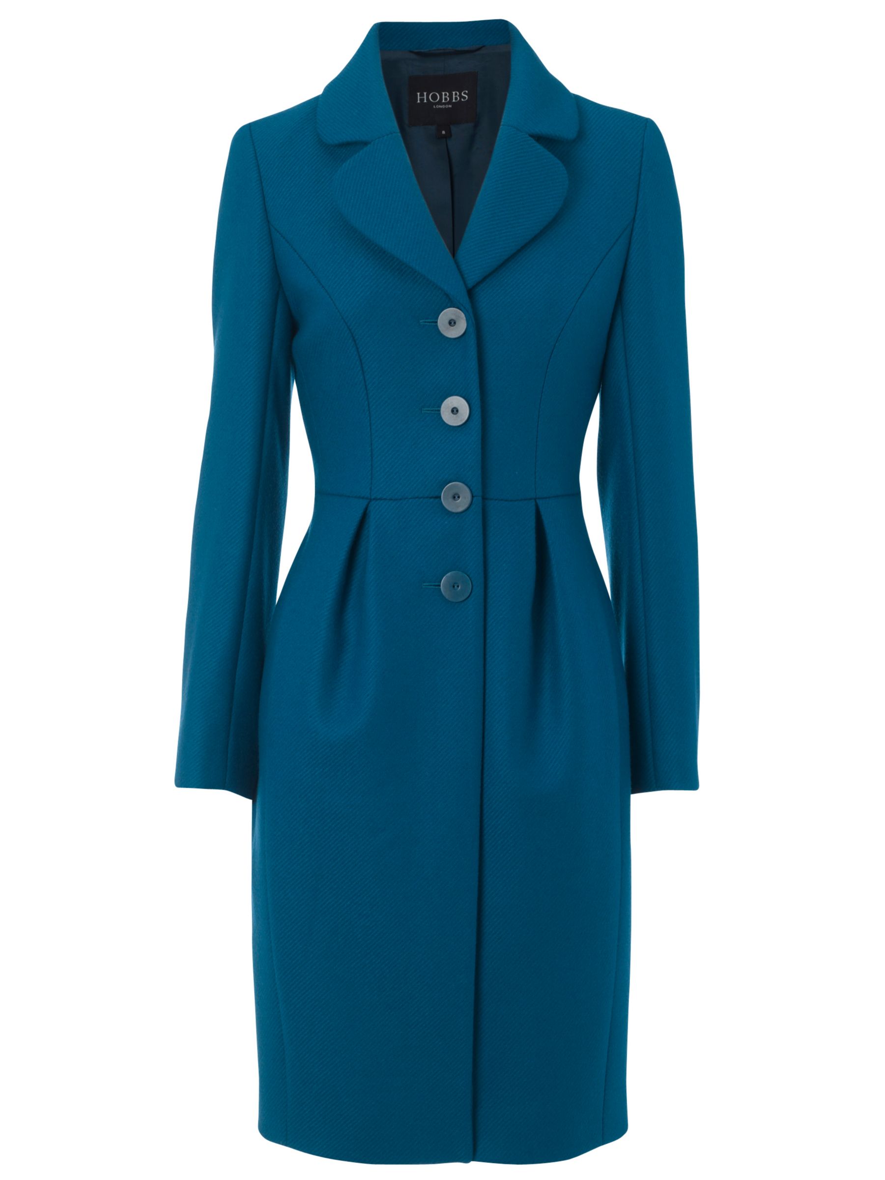 Hobbs Golford Coat, Storm Teal at John Lewis