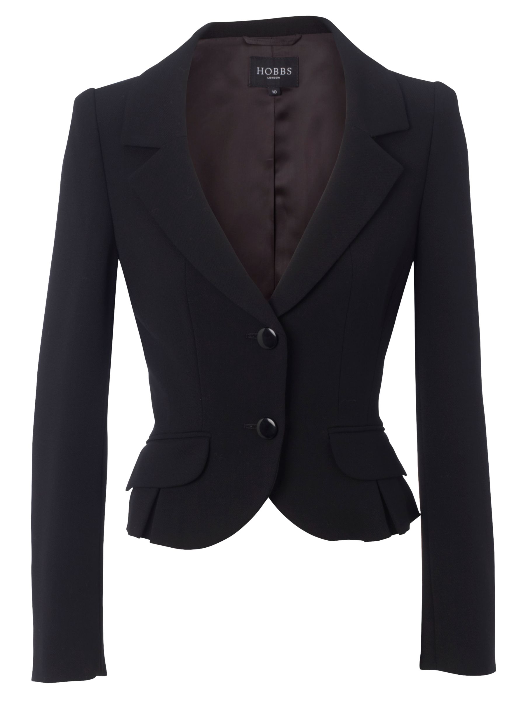 Hobbs Turner Tailored Jacket, Black, 8 at John Lewis