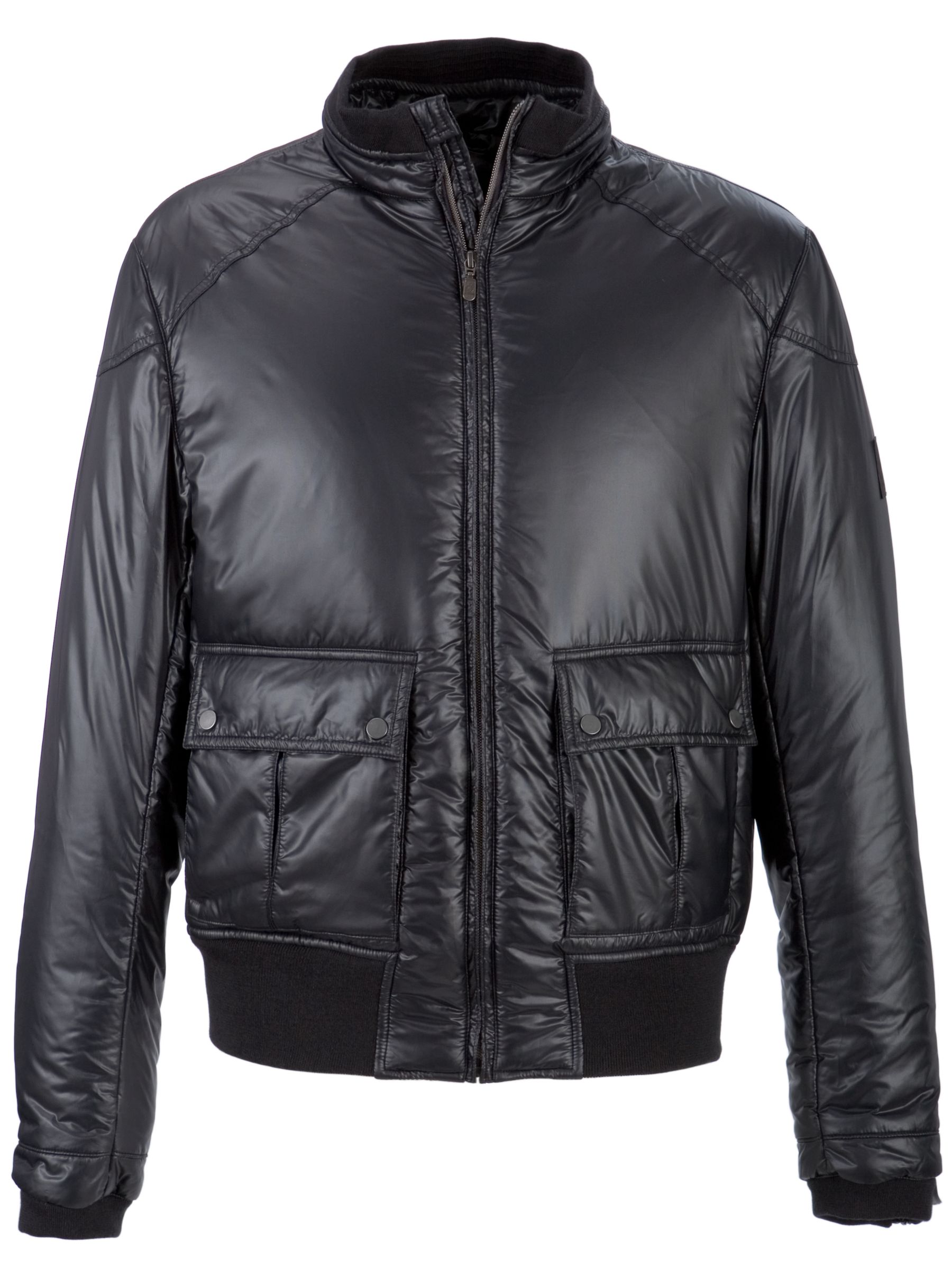 Belstaff New West Bomber Jacket, Black at John Lewis