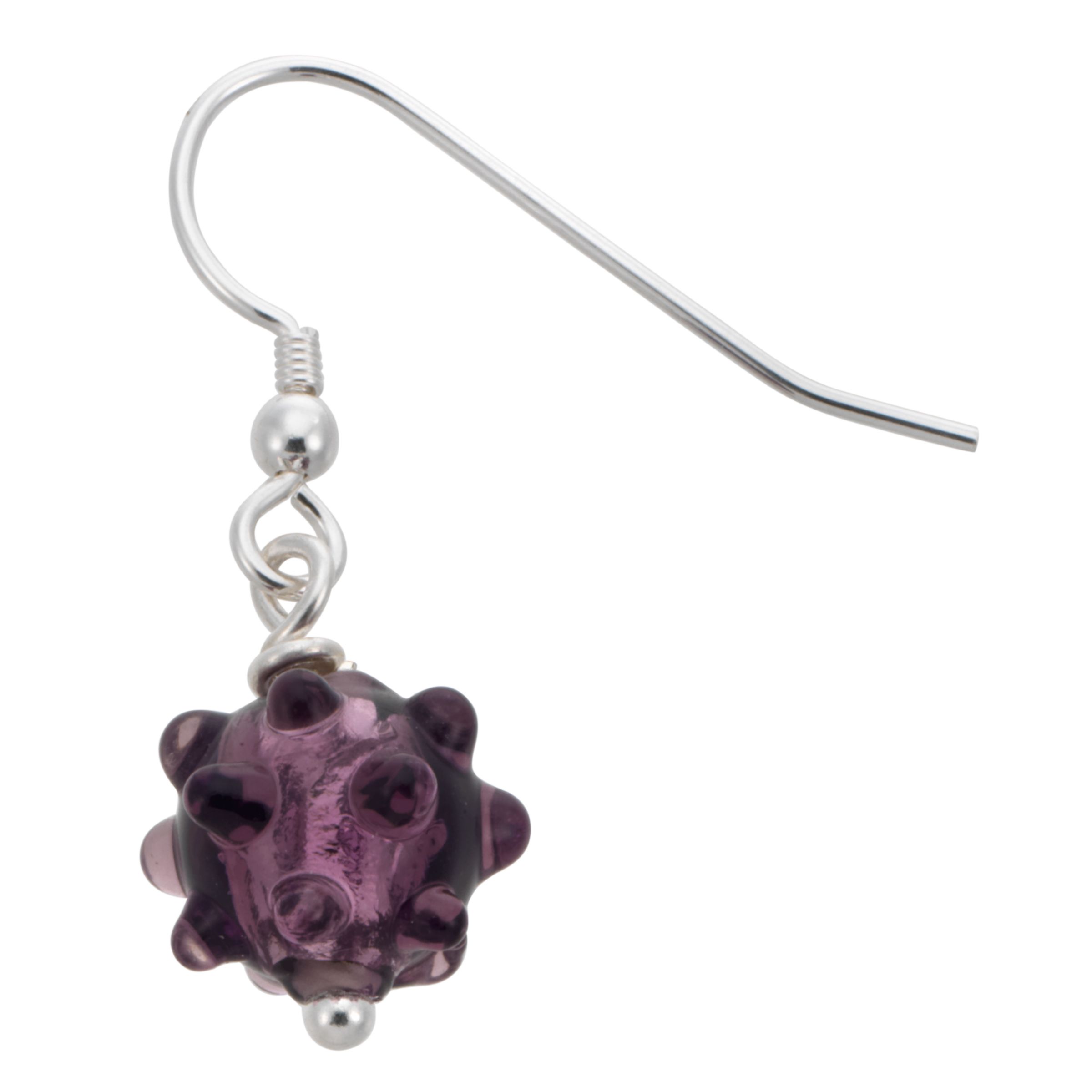 Martick Blackberry Fruit Bohemian Glass Drop Earrings