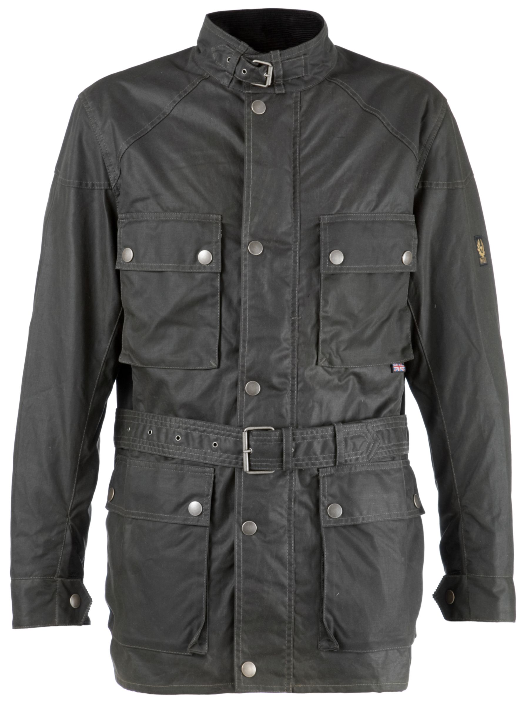 Belstaff Classic Road Master Wax Jacket, Military green at John Lewis