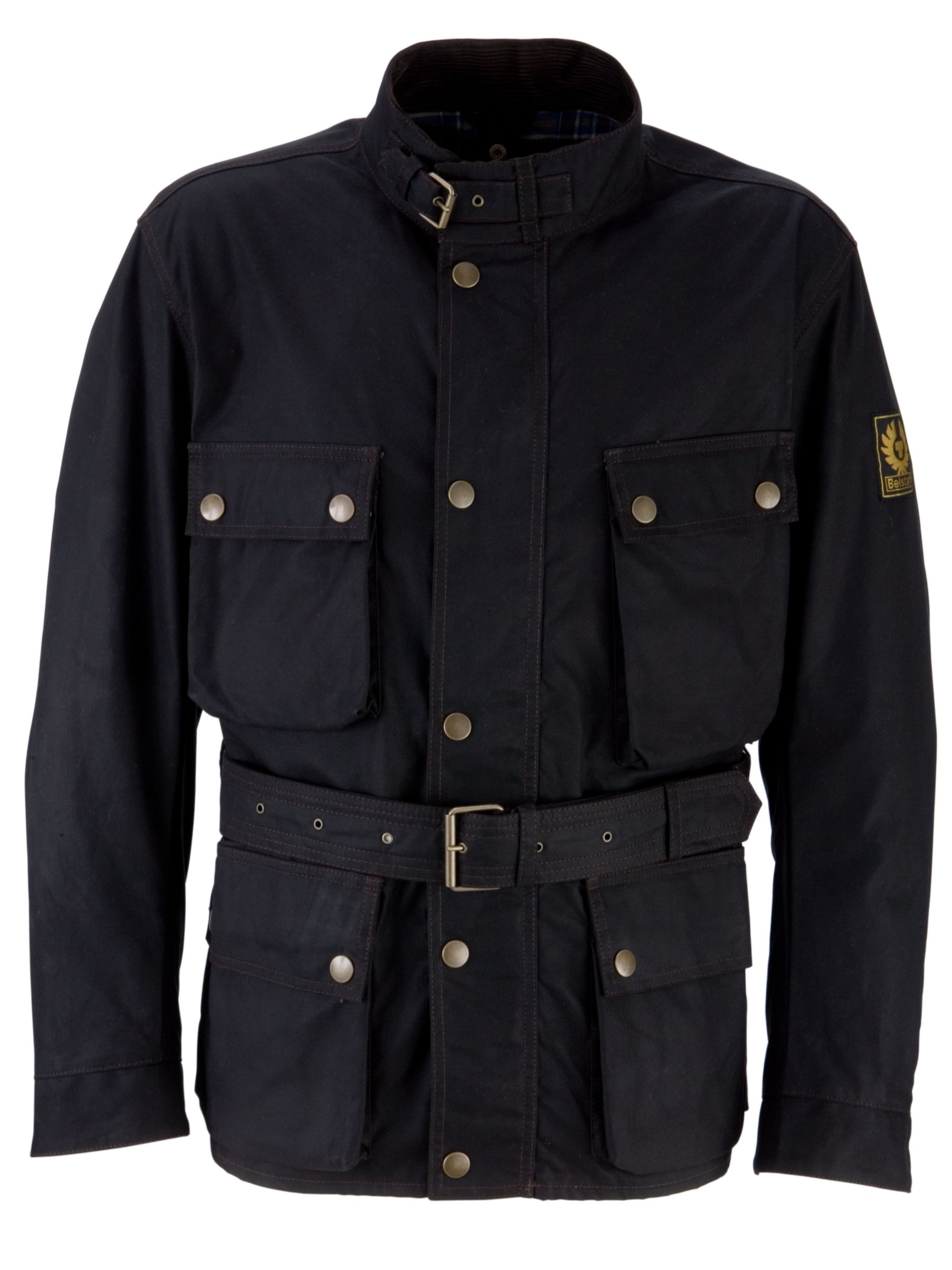 Belstaff Fifties Vintage Wax Coated Jacket, Black, M at John Lewis
