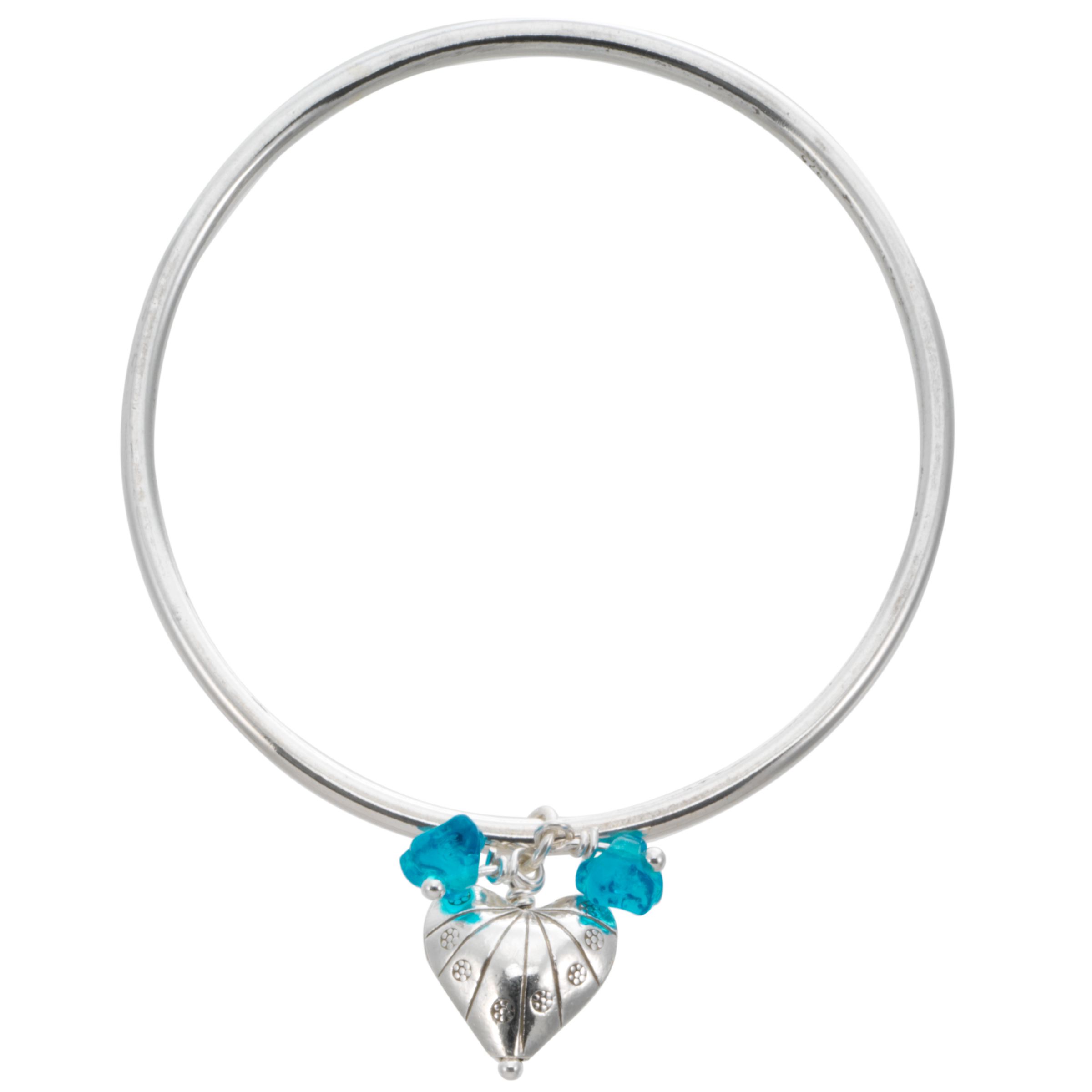 Martick Shelly Silver Heart Blossom Bangle