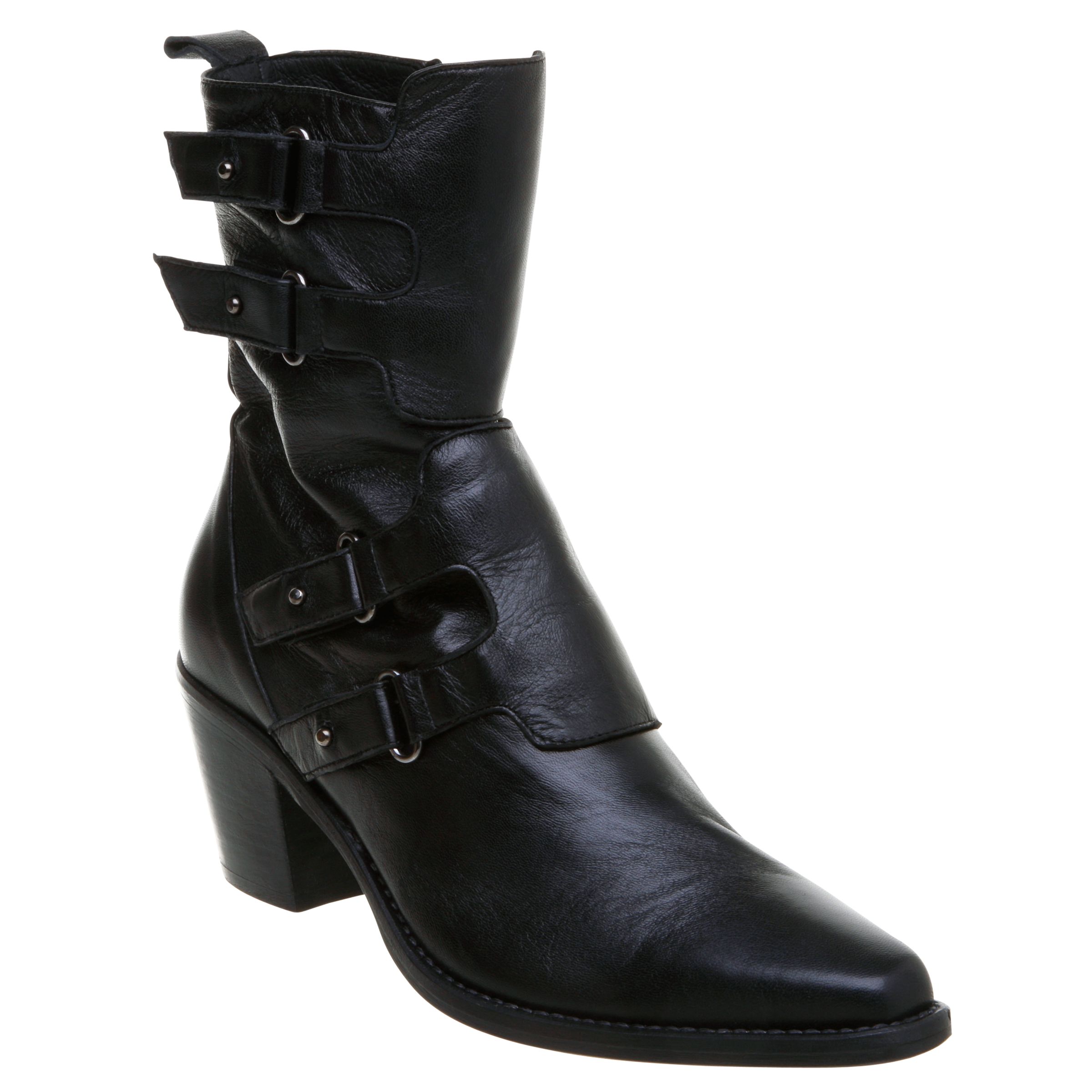 Pied A Terre Okon Pointed Ankle Boots, Black at John Lewis