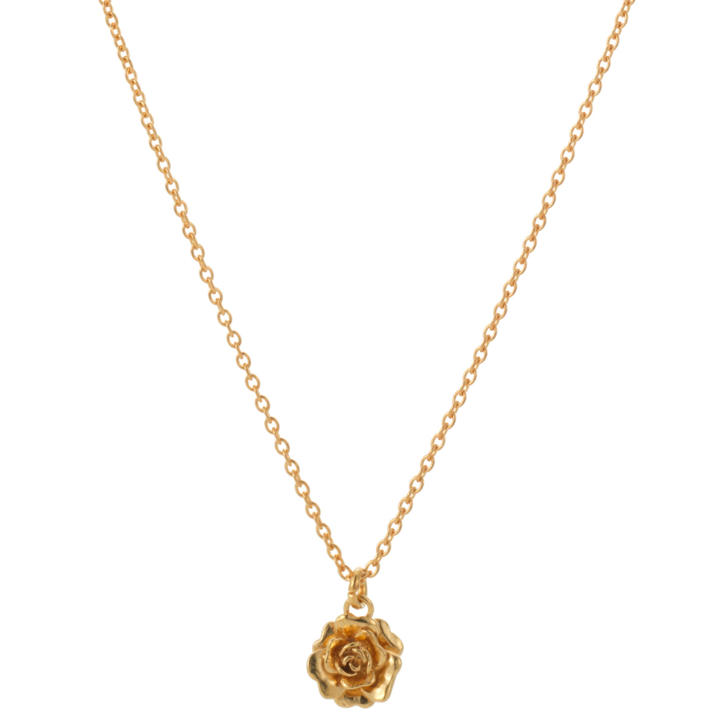 Alex Monroe Rosa Necklace, Gold Coloured